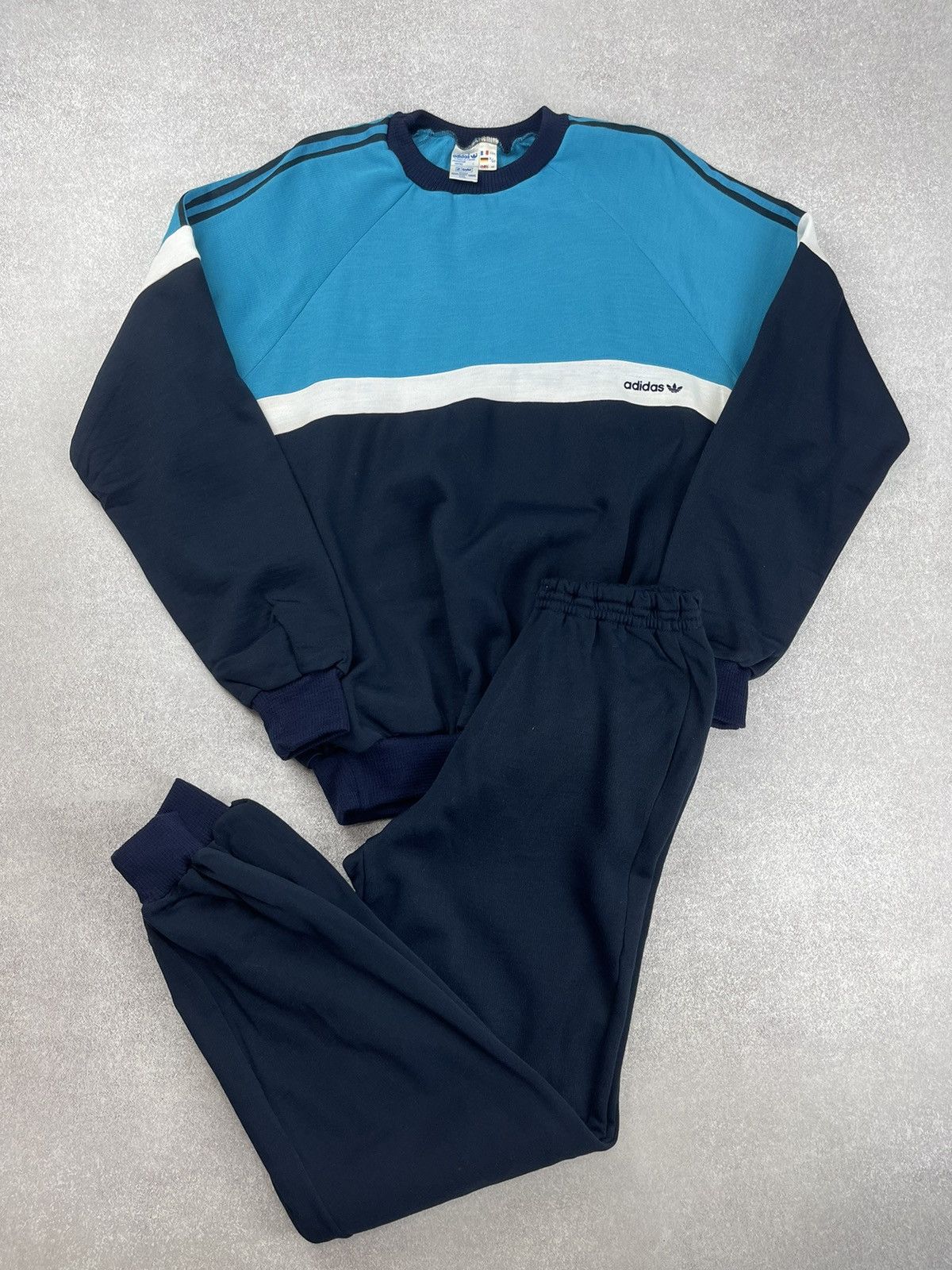 Adidas Vintage 80’s Adidas Ventex Retro Tracksuit Made in Tunisia Size US M / EU 48-50 / 2 - 1 Thumbnail