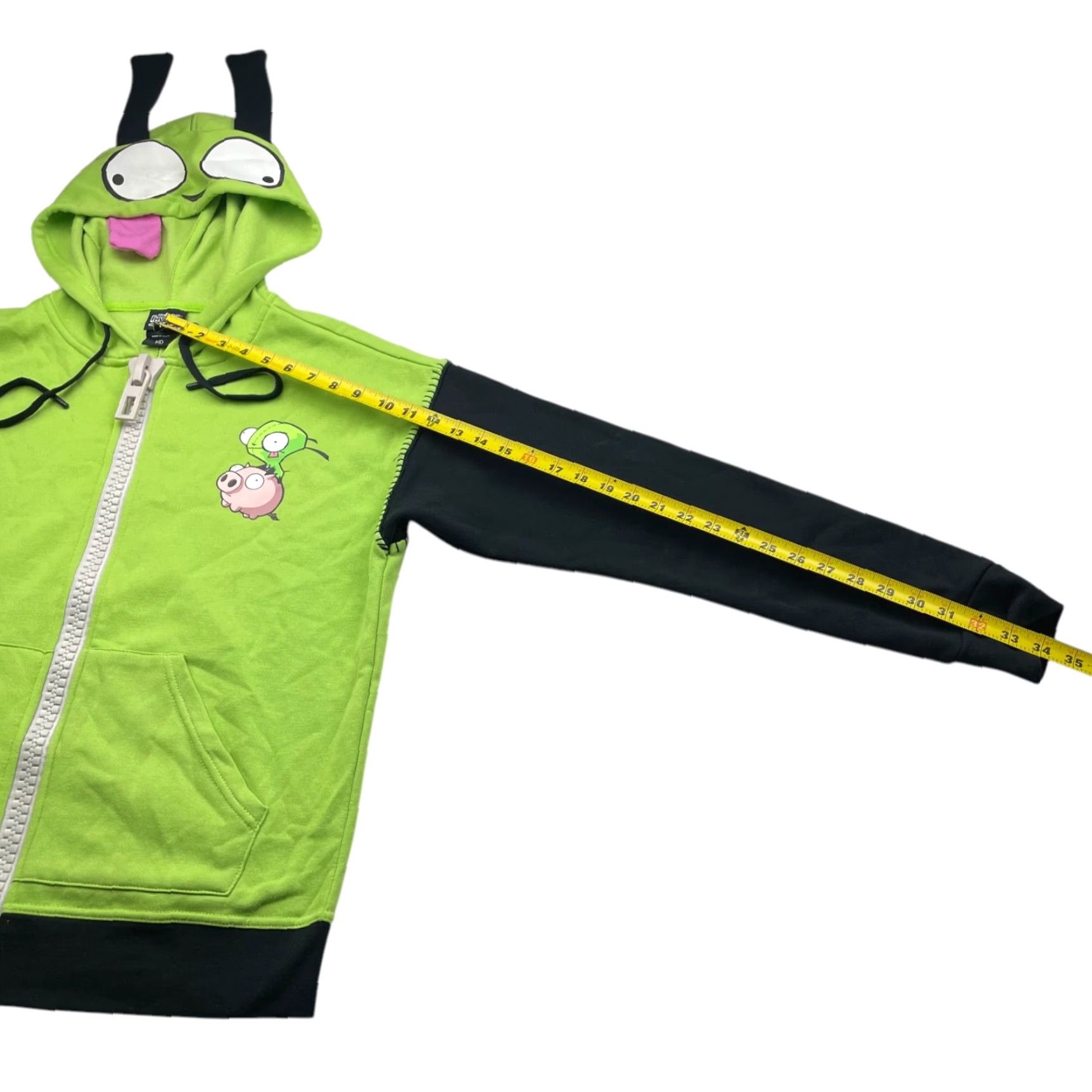 Nickelodeon Nickelodeon Invader Zim Men's Full Zip Hoodie/Jacket Green Medium Size US M / EU 48-50 / 2 - 7 Thumbnail