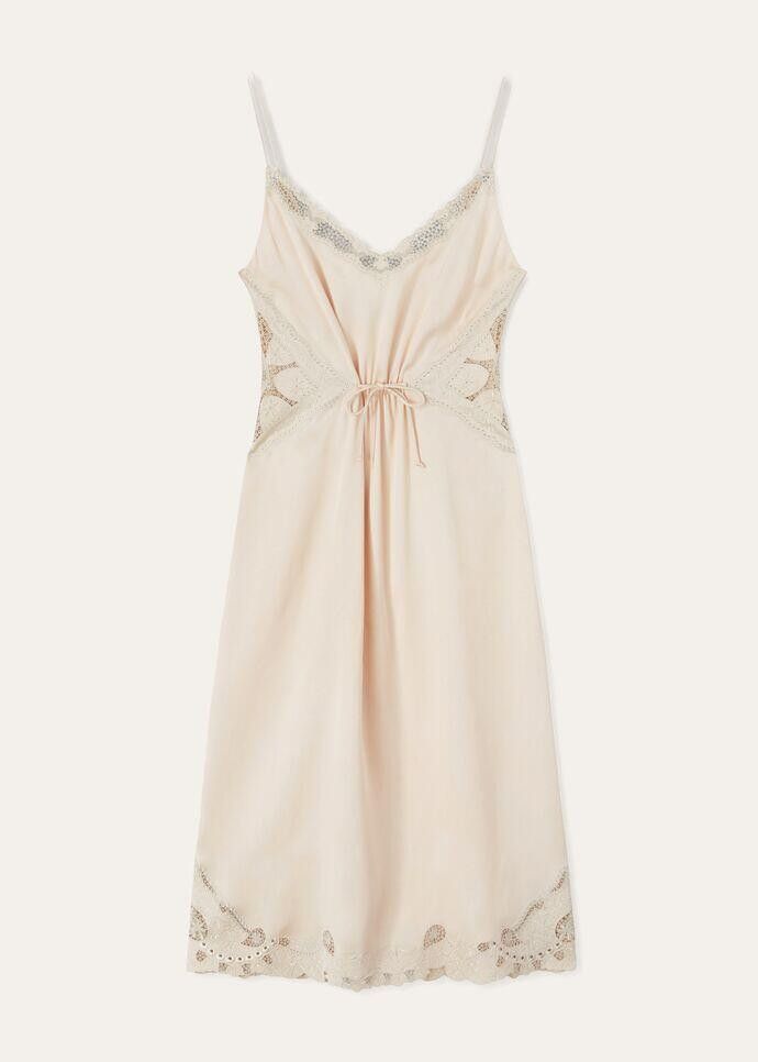 Loro Piana o1srvl11e1224 Abito Janaan Dress in Ivory Size XS / US 0-2 / IT 36-38 - 4 Thumbnail