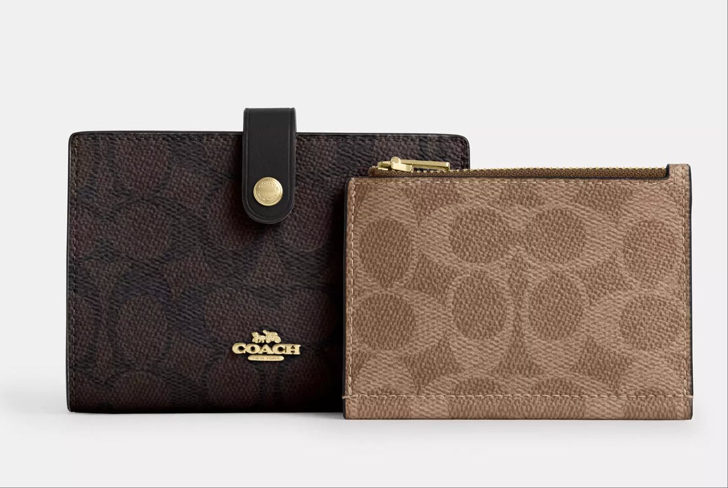 Coach 2 In 1 Wallet In Blocked Signature Canvas CBK54 Size ONE SIZE - 5 Thumbnail
