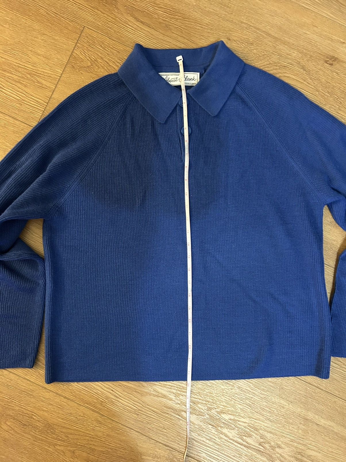 About:Blank About:blank Long Sleeve Knitted Polo Estate Blue Size US L / EU 52-54 / 3 - 5 Thumbnail