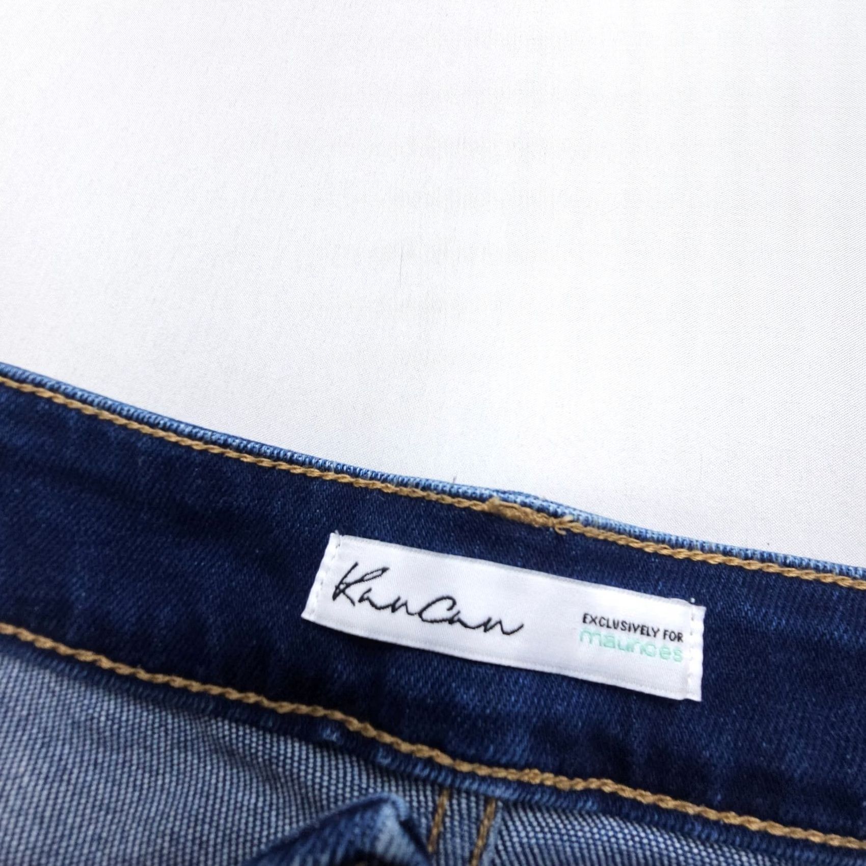 Vintage KanCan Jeans Distressed Mid Rise Ankle Size 16 Dark Wash Denim Blue 5-Pocket Regular Stretch Women Jeans Mens Womens Girls Size 38" / US 16 / IT 52 - 4 Thumbnail