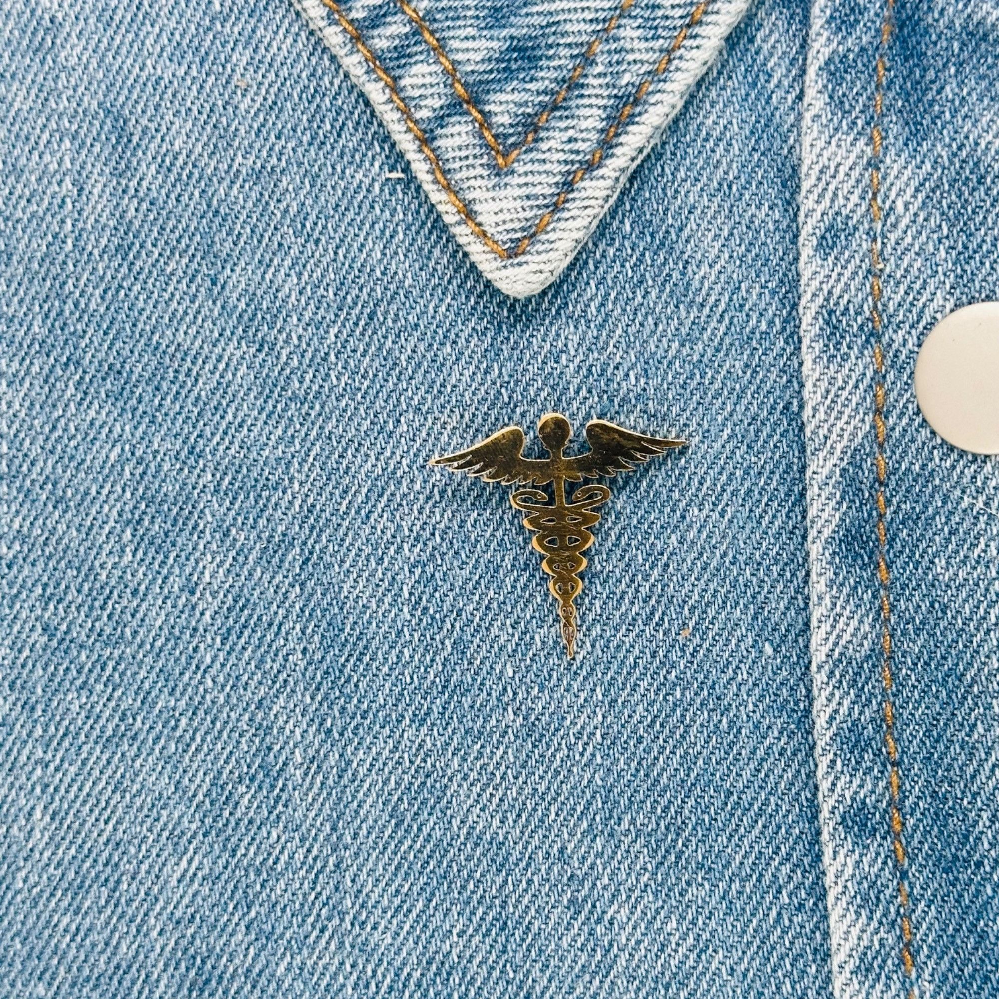 Other ❤️Pin Caduceus Medical Doctor Symbol Medicine Medical Broch Size ONE SIZE - 1 Thumbnail