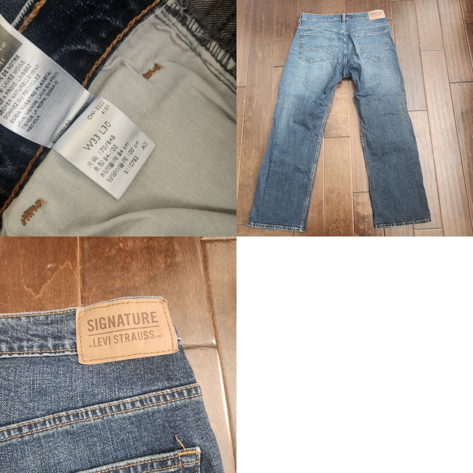Levi's Levi's Signature Loose Fit Jeans Mens 33x30 Medium Wash Denim Shirt No Size US 33 - 10 Thumbnail