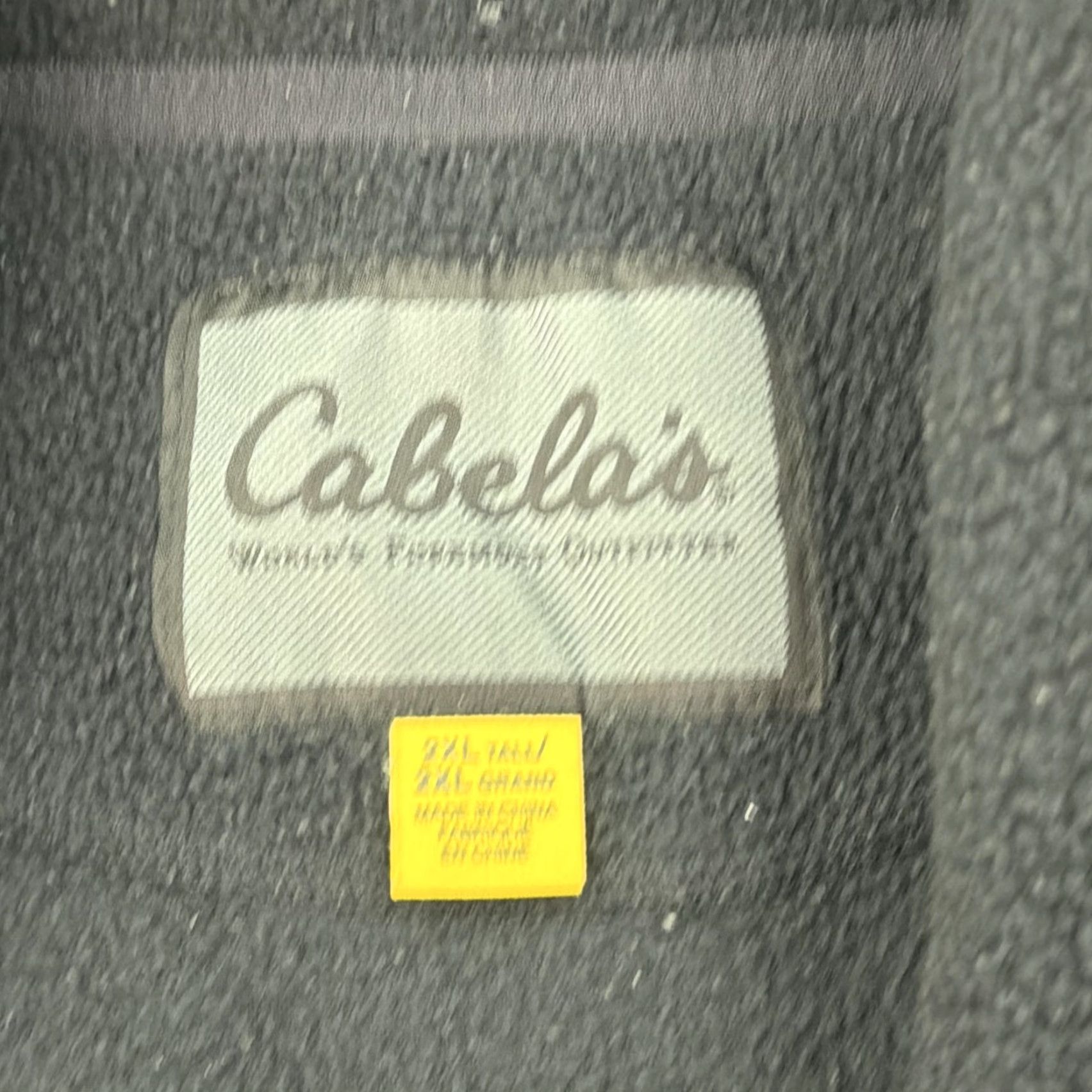 Vintage Cabela's Vest Mens 2XLT Black Fleece Full Zip Outdoor Hiking Tall Pockets Size US XXL / EU 58 / 5 - 6 Thumbnail