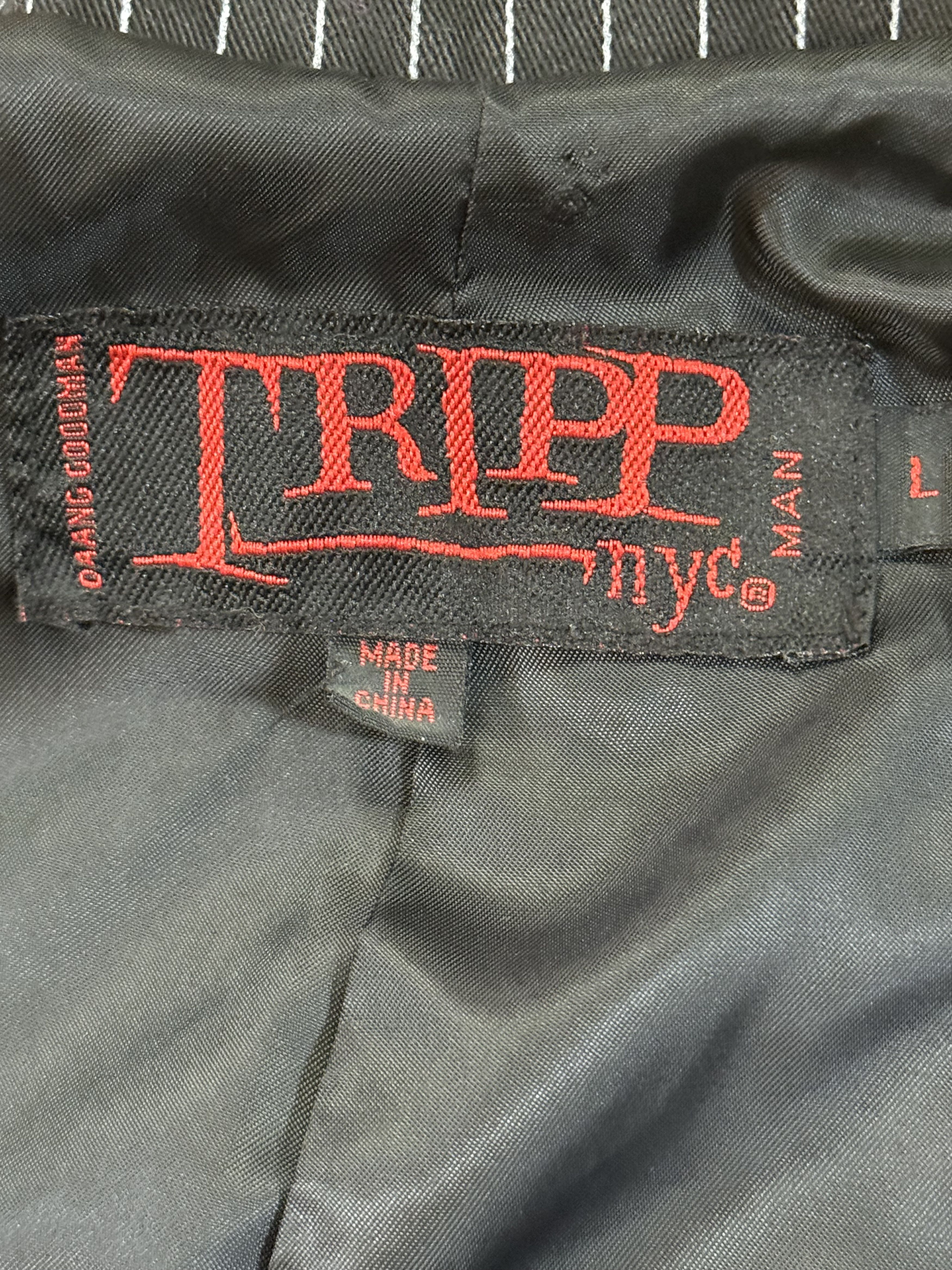 Tripp NYC Tripp NYC Pinstripe Punk Vest Black White L Size US L / EU 52-54 / 3 - 7 Thumbnail