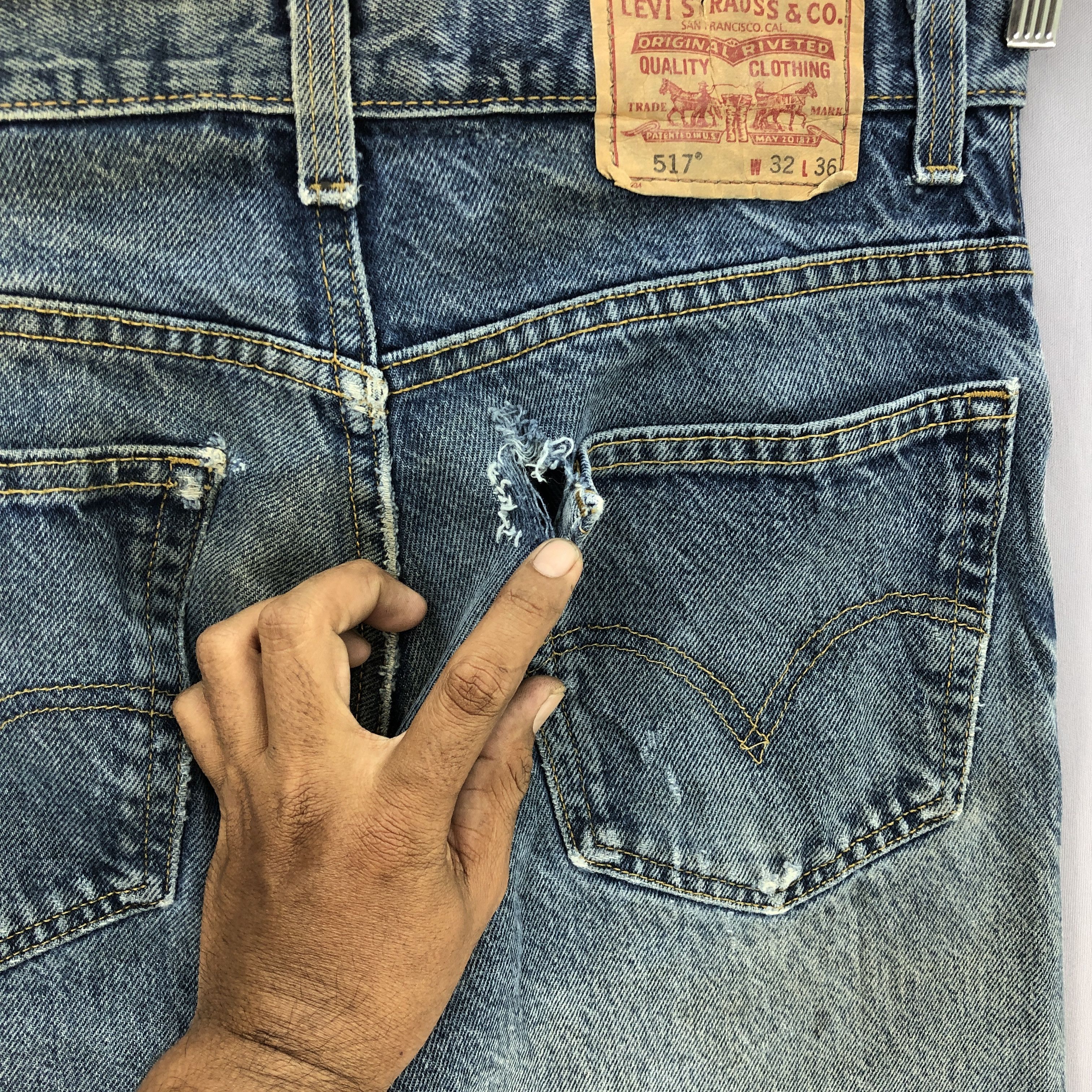 Levi's Vintage Y2K Levis 517 Jeans Levi's Bootcut Flare Denim Size US 32 / EU 48 - 6 Thumbnail