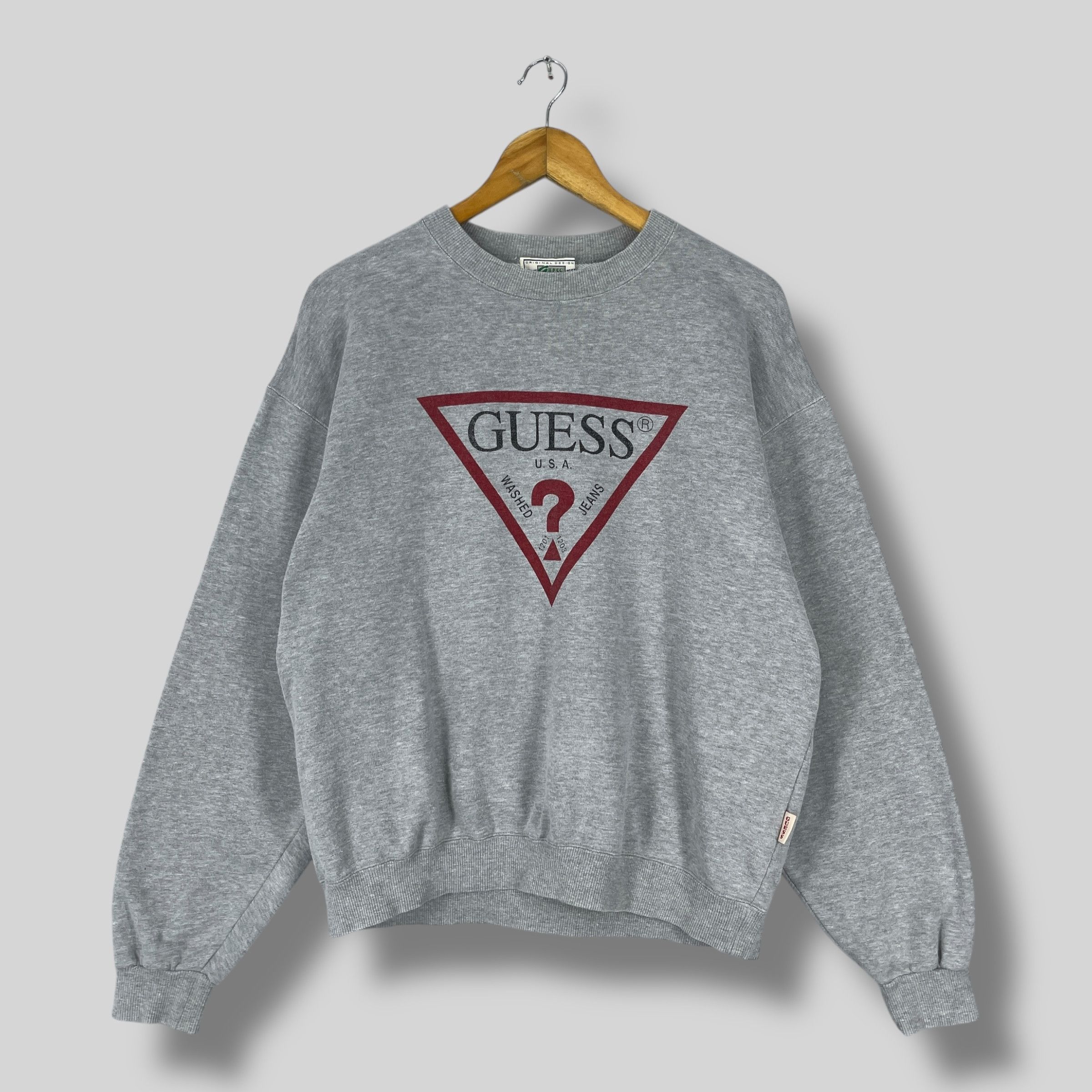 Guess Vintage GUESS JEANS Spellout Big Logo Printed Sweatshirt Size US L / EU 52-54 / 3 - 1 Thumbnail