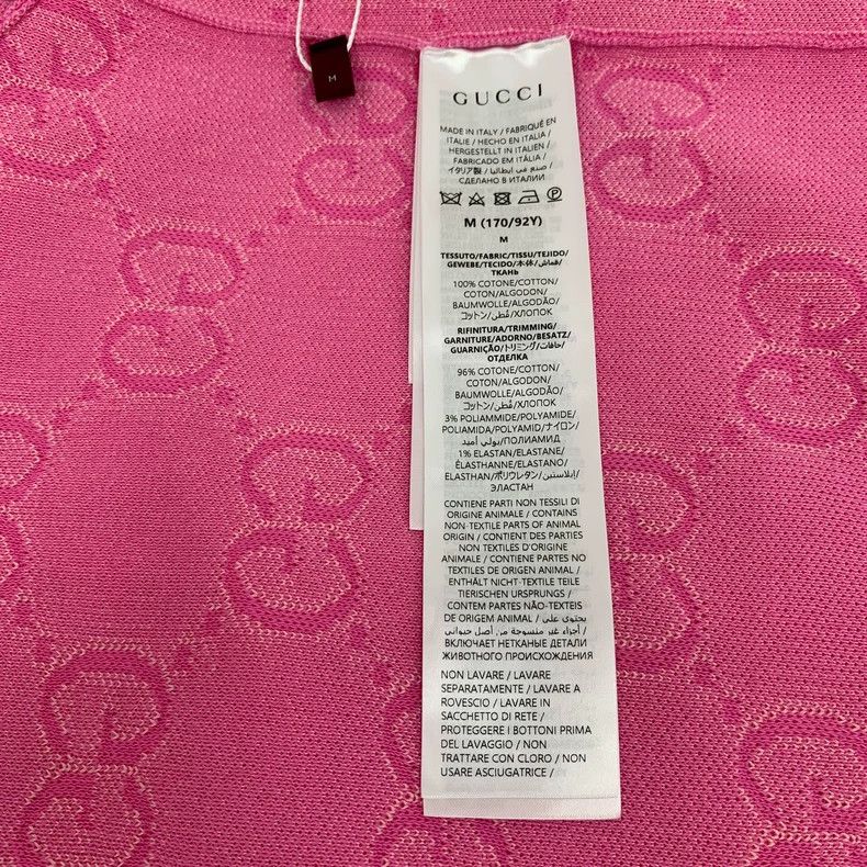 Other Gucci Pink logo jacquad cotton round-neck single-breasted Size M / US 6-8 / IT 42-44 - 6 Thumbnail