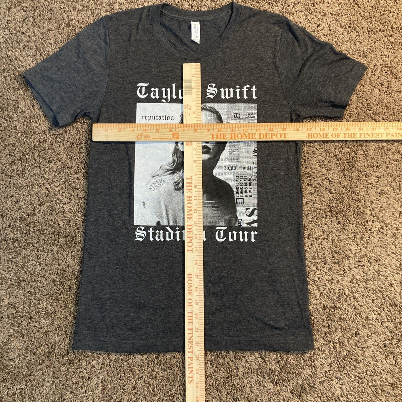 Designer × Vintage Taylor Swift Reputation Tour 2018 T-Shirt Gray Adult S Size US S / EU 44-46 / 1 - 4 Thumbnail