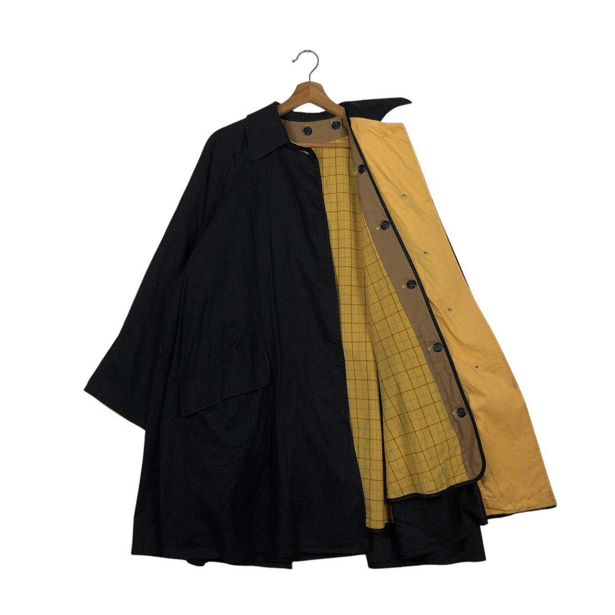 🔥RICH BLACK VINTAGE WAX LONG JACKET BURBERRYS