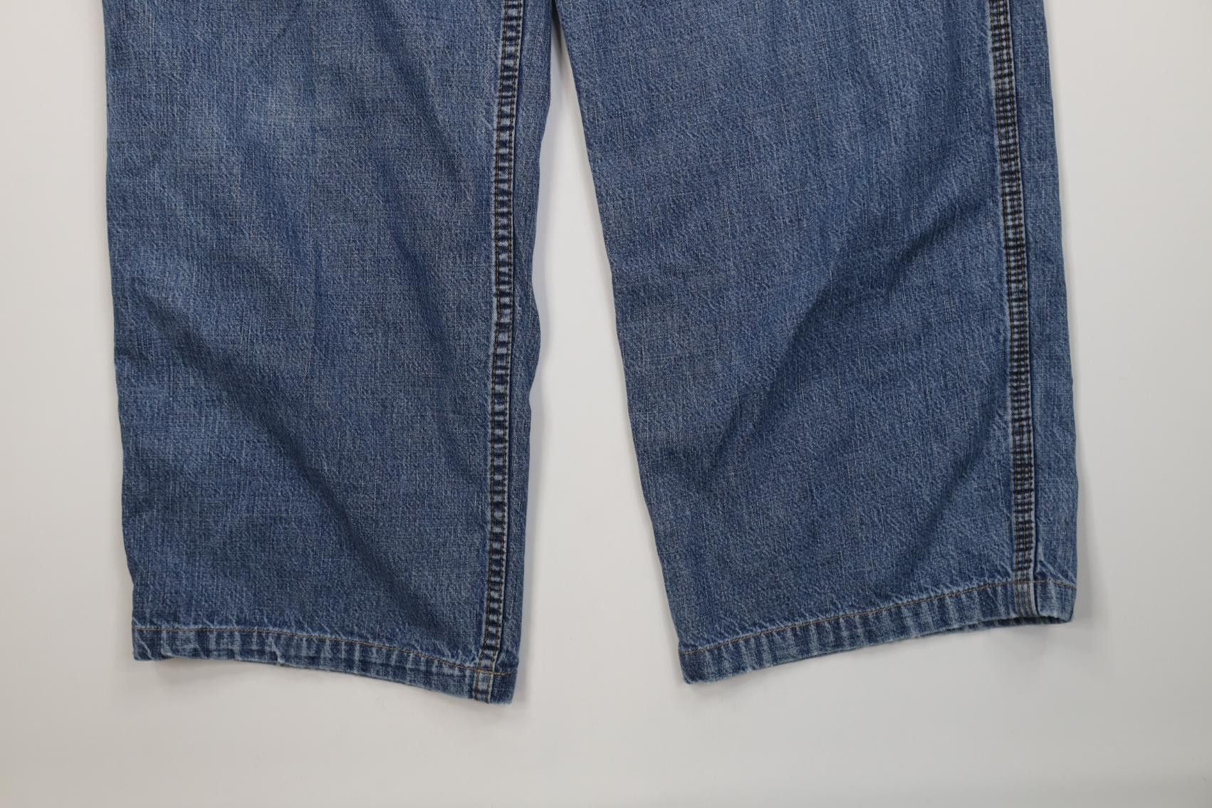 Tommy Hilfiger Vintage 90s Y2K Tommy Hilfiger Wide Leg Cargo Denim Jeans Size 34" / US 12 / IT 48 - 4 Thumbnail
