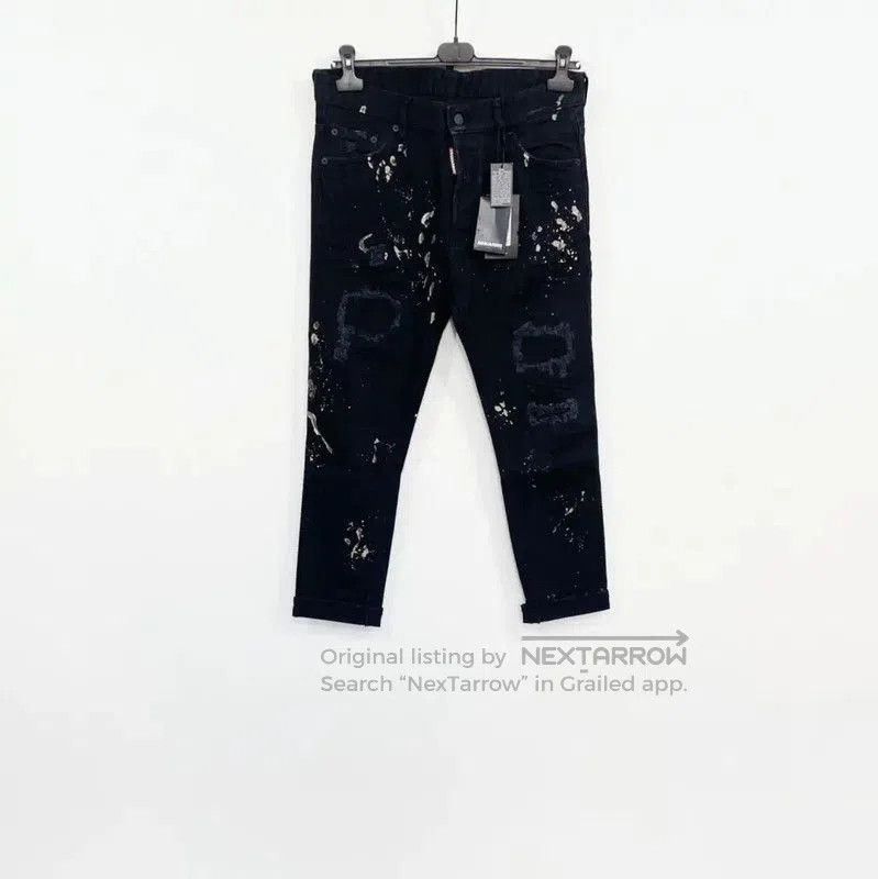 Dsquared2 DSQUARED2 Black Cotton Casual Pants for Men . Size US 26 / EU 42 - 1 Thumbnail