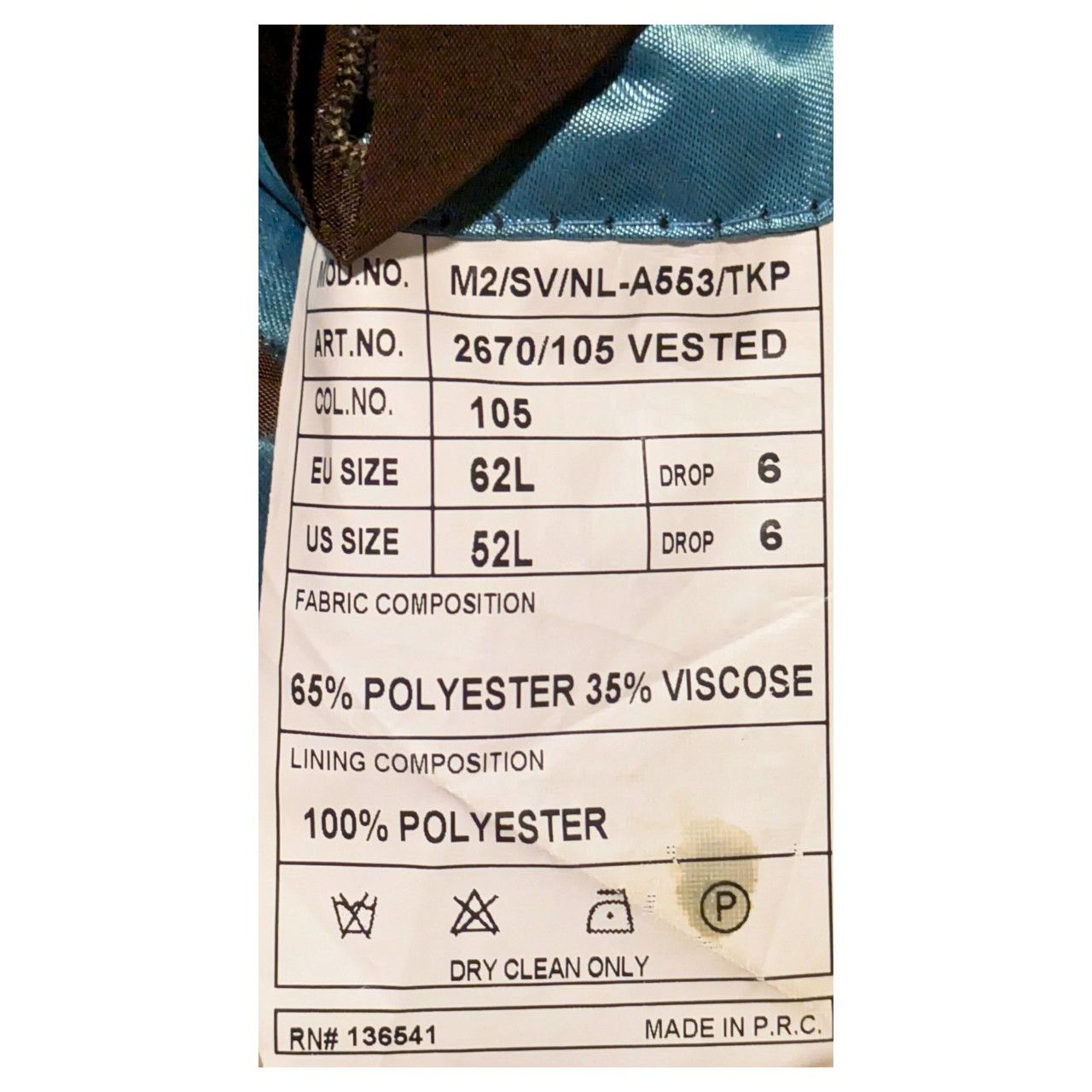 Other Luciano Natazzi Navy Two-Button Modern Fit Sport Coat Size 52L - 4 Thumbnail