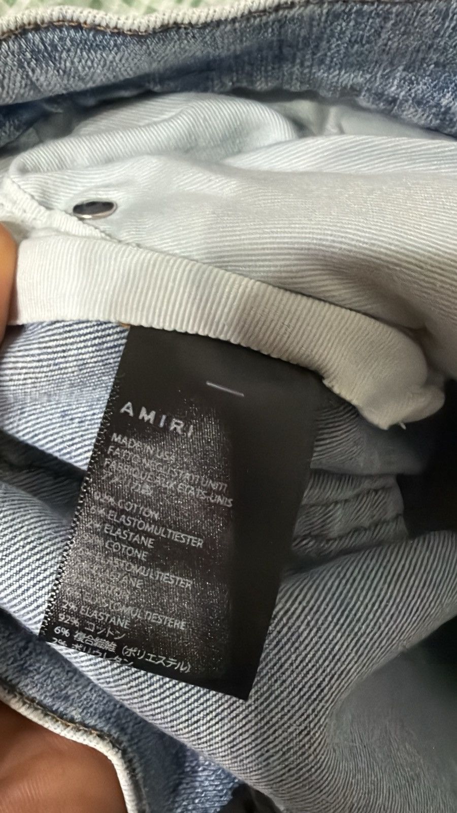 Amiri Amiri mx1 iridescent rainbow patch blue denim jeans Size US 38 / EU 54 - 8 Thumbnail