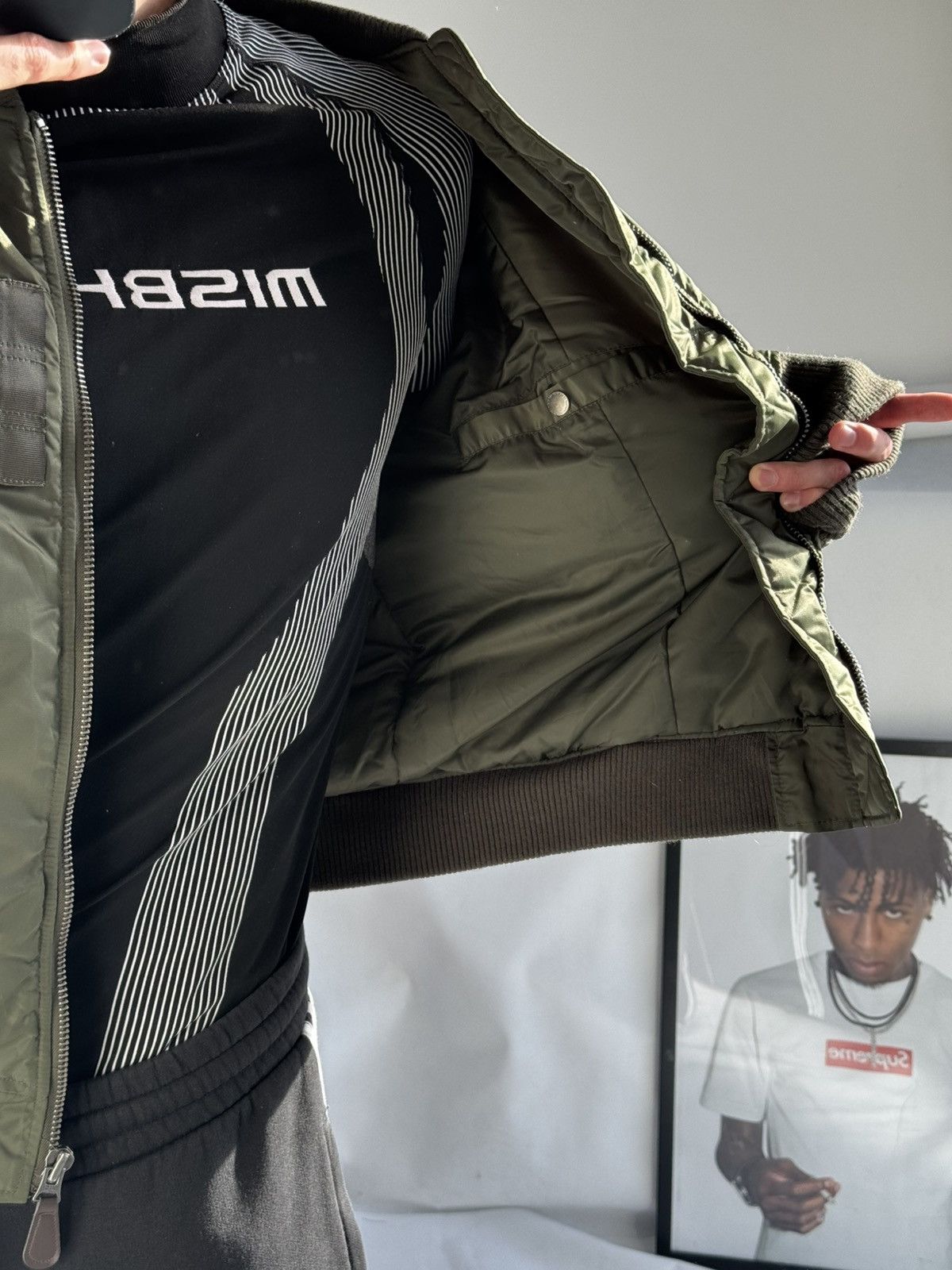 Vintage Vintage MA1 Alpha Industries Style Bomber Jacket Boxy Fit Size US L / EU 52-54 / 3 - 9 Thumbnail