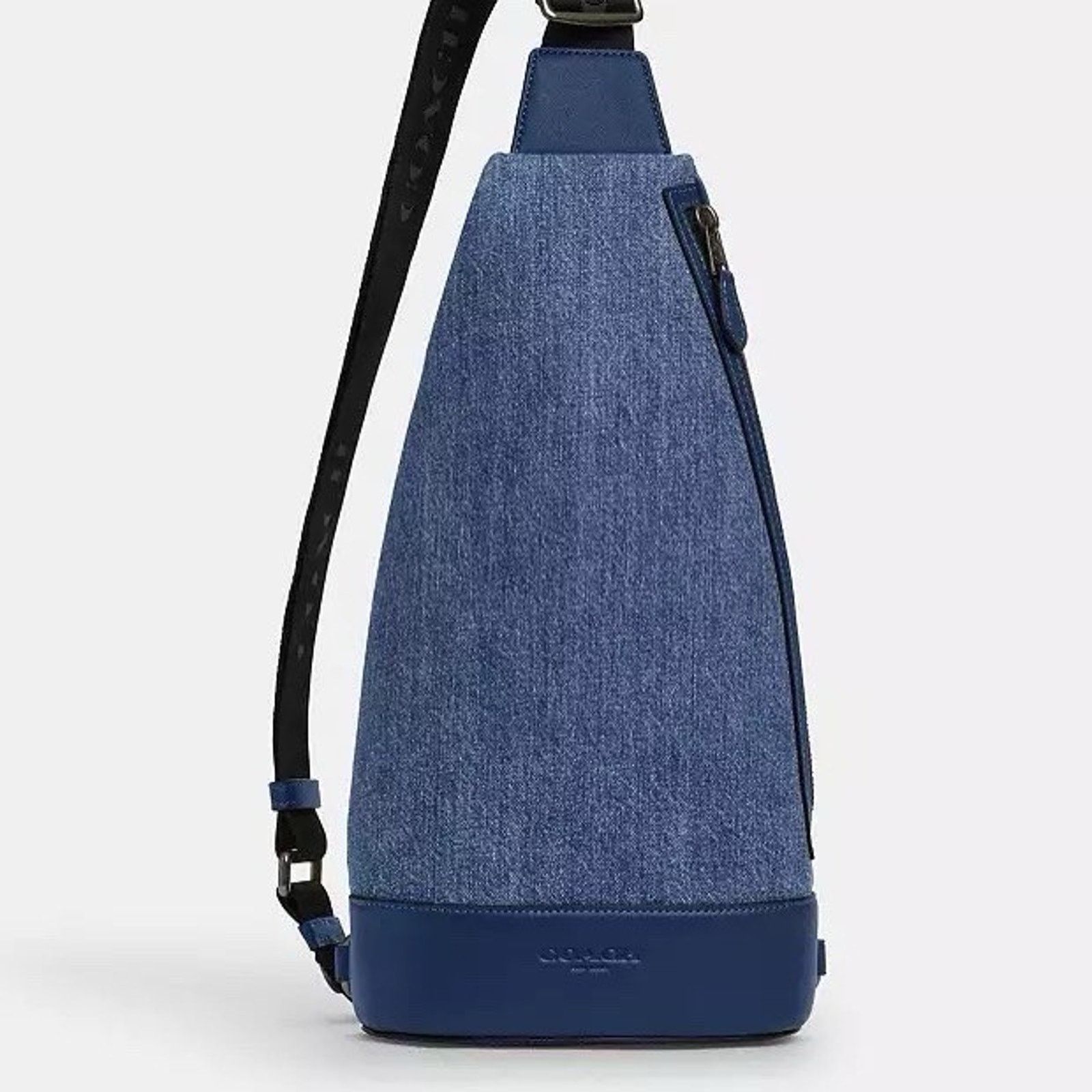 Coach NWT Coach Dominic Sling Pack Bag Denim/Deep Blue CBI74 Size ONE SIZE - 5 Thumbnail