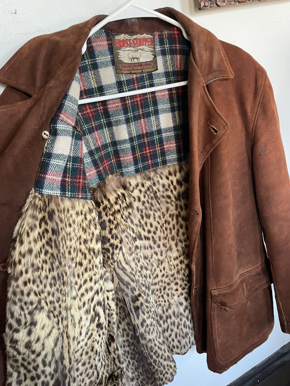Vintage Ocelot Fur Lined Suede jacket True Vintage Size US L / EU 52-54 / 3 - 1 Thumbnail