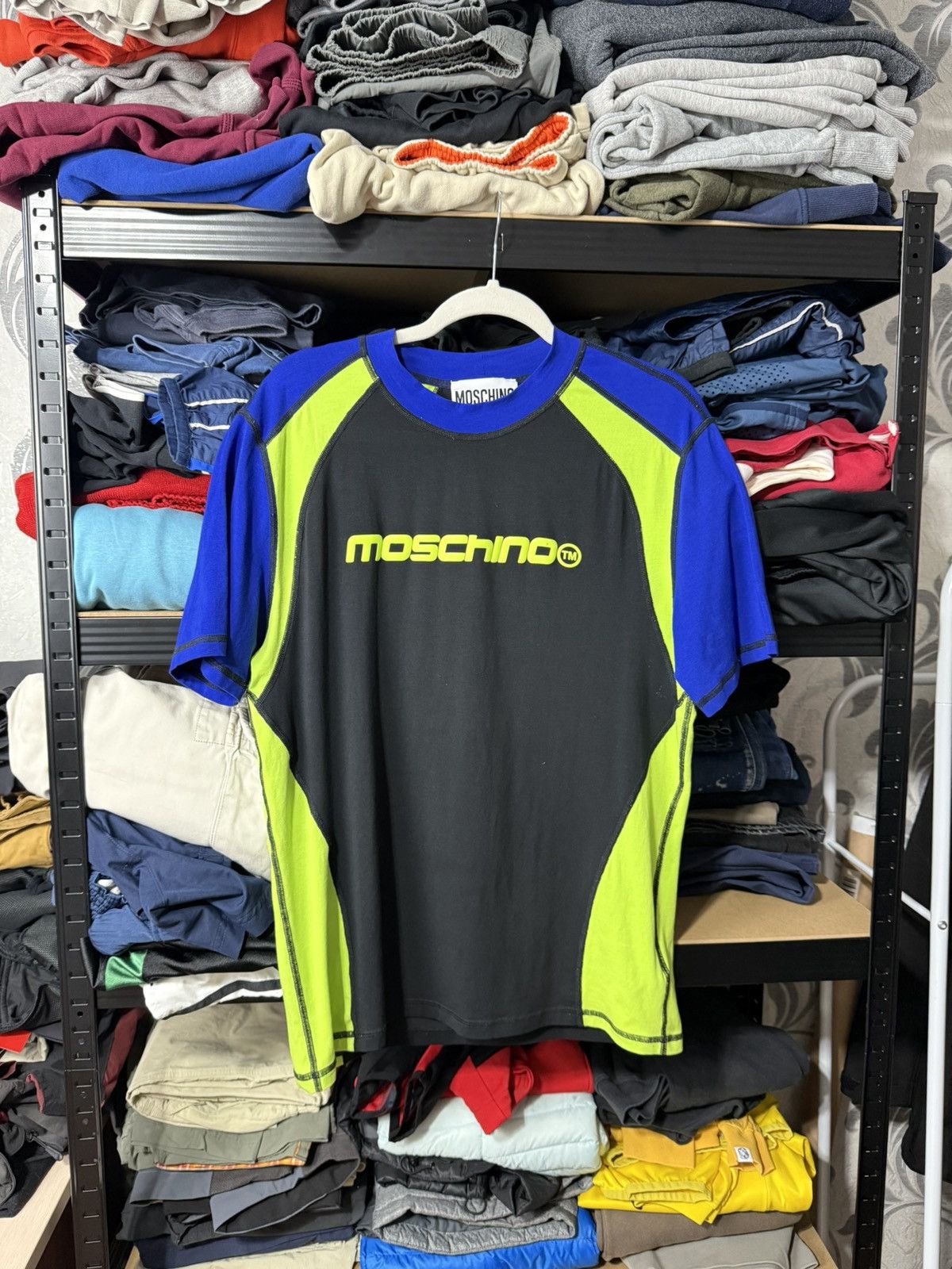 Moschino Moschino Couture Multicolor Colour-Block Logo T-Shirt Size US L / EU 52-54 / 3 - 2 Thumbnail