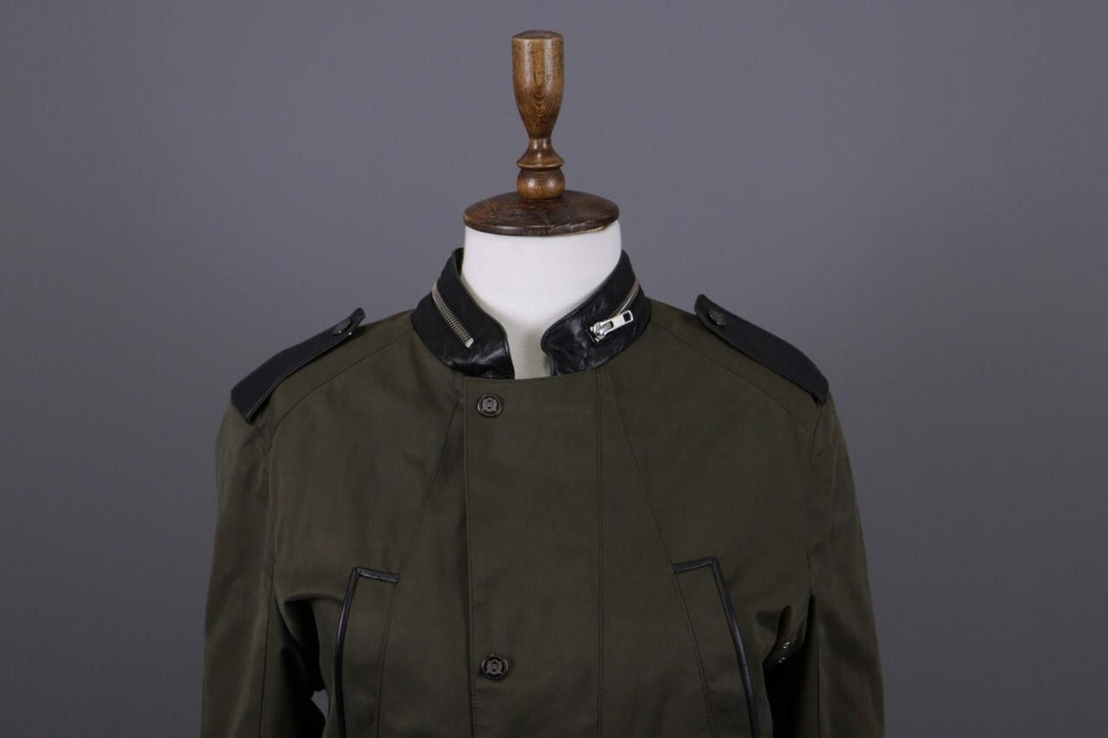 The Kooples The Kooples Khaki Multipockets Cargo Snap Jacket Size XS Size XS / US 0-2 / IT 36-38 - 3 Thumbnail