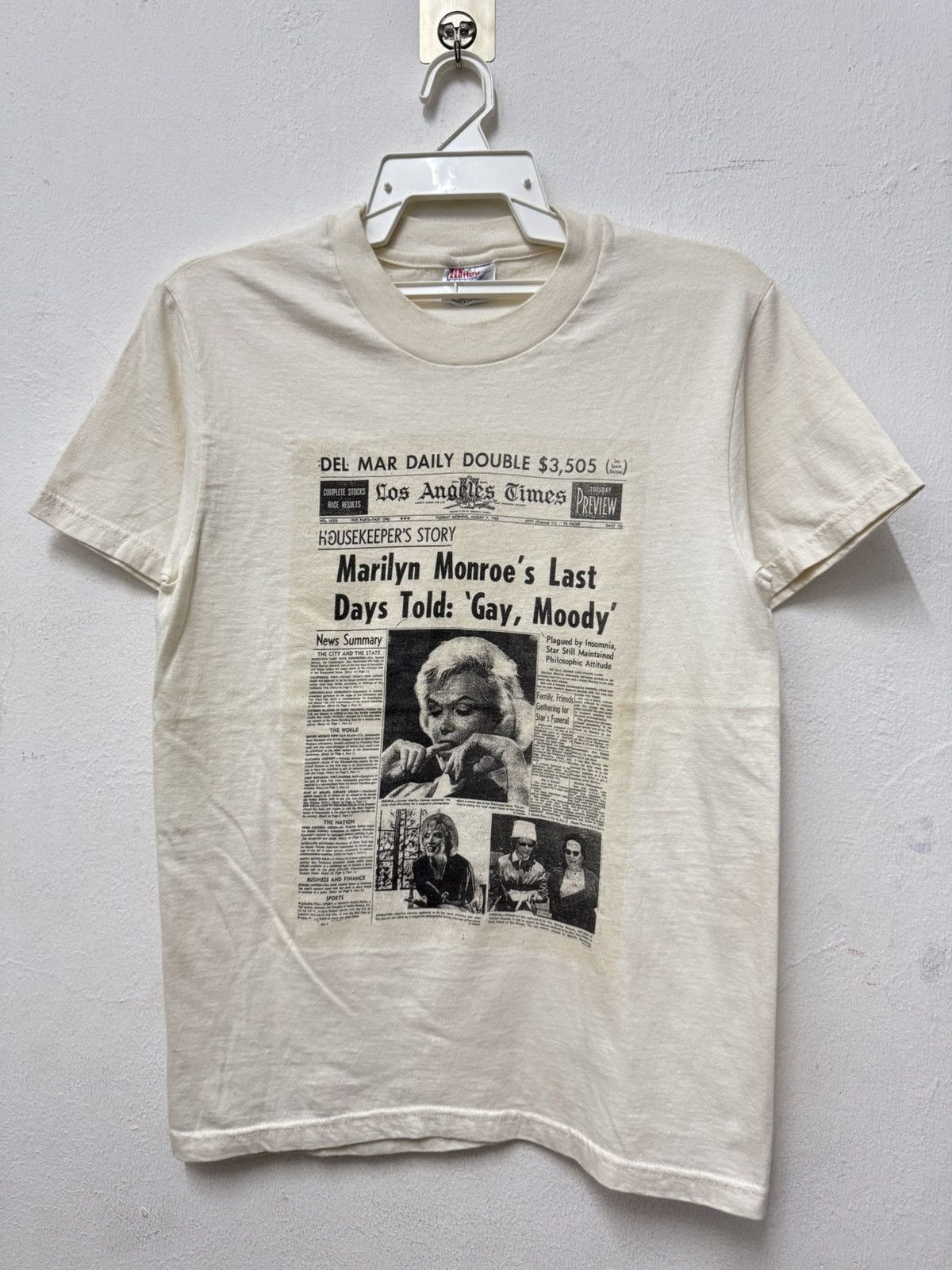 Vintage 90’s Marilyn Monroe Newspaper Last Days Told T shirt