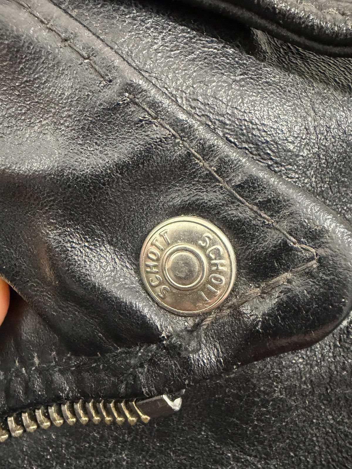 Schott Vintage Schott Perfecto 418 Dense Leather Made In USA Jacket Size US L / EU 52-54 / 3 - 6 Thumbnail