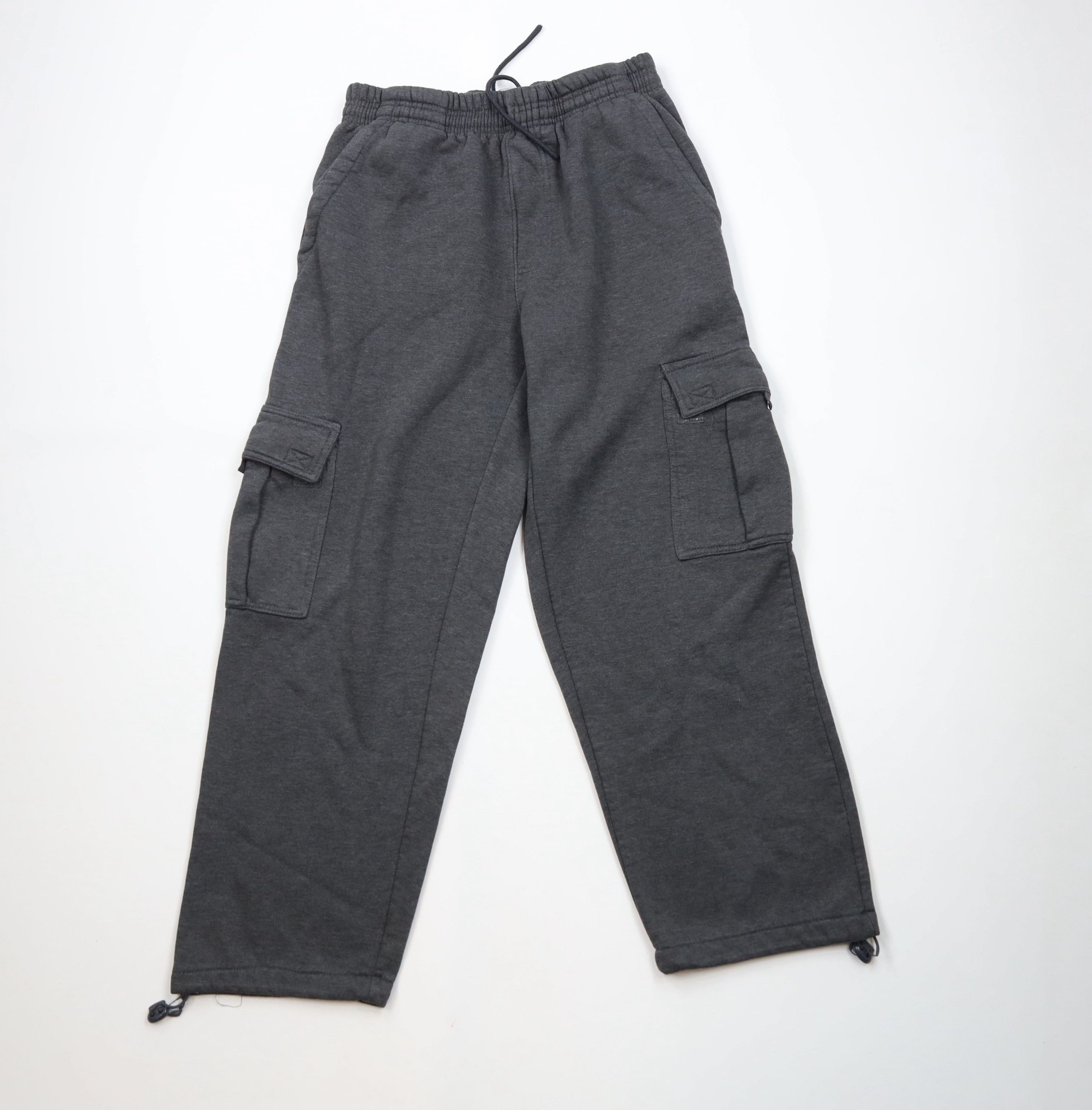 Vintage Vintage 90s Y2K Streetwear Heavyweight Leg Cargo Sweatpants Size US 36 / EU 52 - 1 Thumbnail