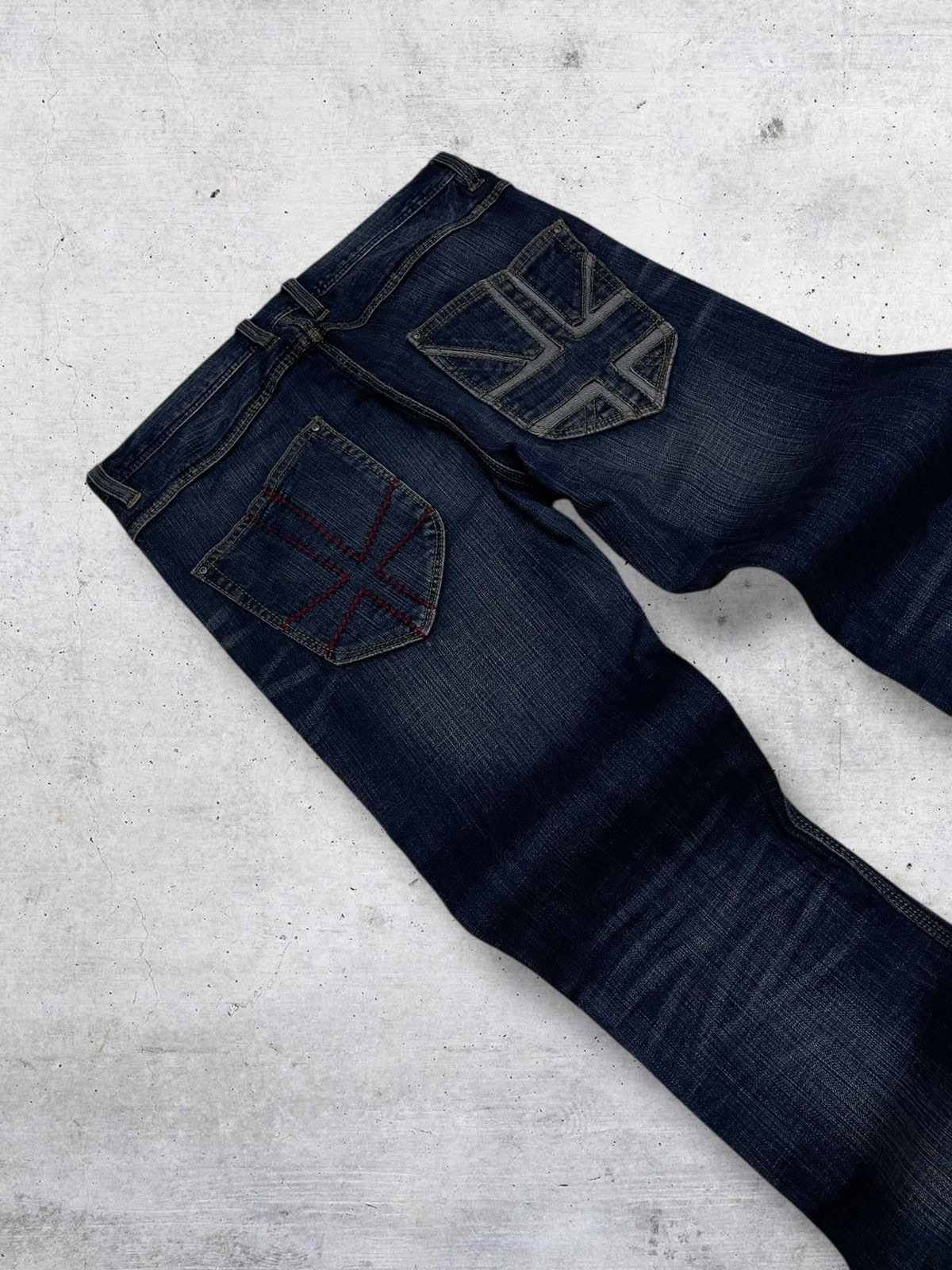 Tornado Mart VINTAGE HIDEWAYS NICOLE 90S JAPAN DESIGNER FLARED CUT DENIM Size US 30 / EU 46 - 14 Thumbnail