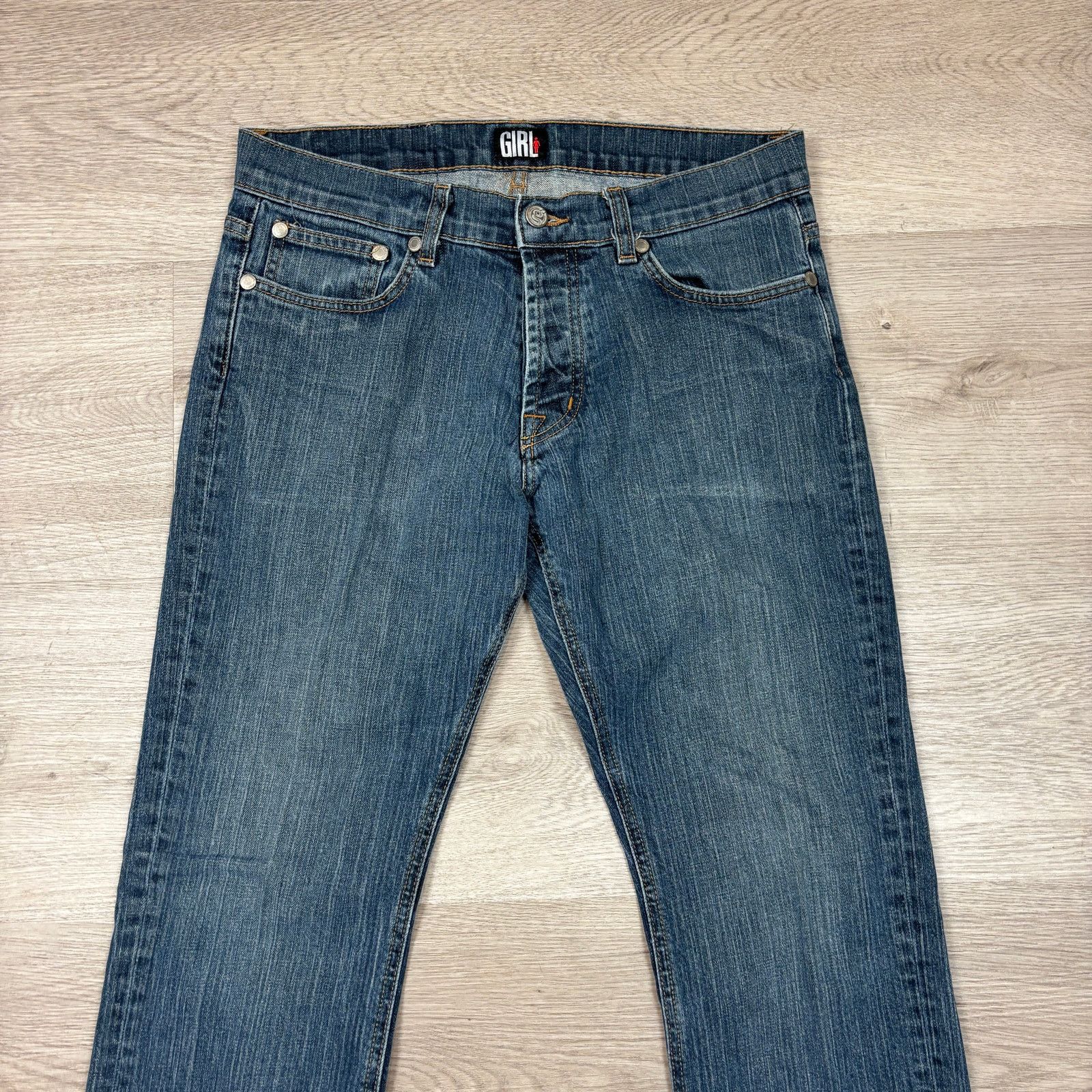 Girl Skateboards × Vintage Vintage Girl Skateboards Straight Leg Jeans Men's 32x31 Y2K Size US 32 / EU 48 - 3 Thumbnail
