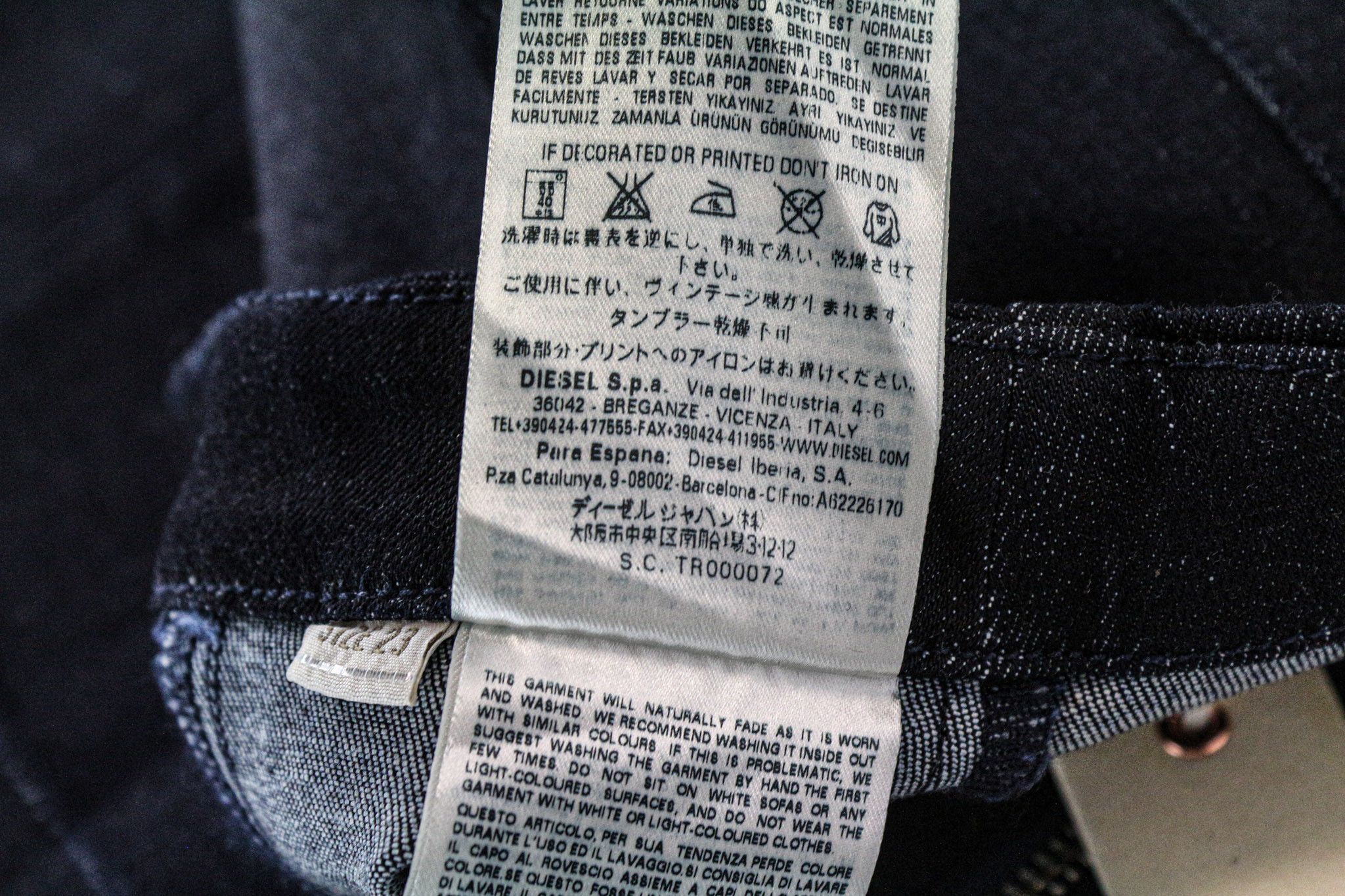 Diesel DE-TRAX GONNA 0EALB W23 Dark Blue Pencil Zipped Skirt 74573 Size 23" - 8 Thumbnail