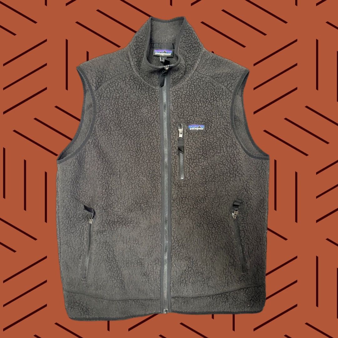Patagonia Patagonia Mens Vest Full Zip Pile Retro Size L Black Size US L / EU 52-54 / 3 - 1 Thumbnail