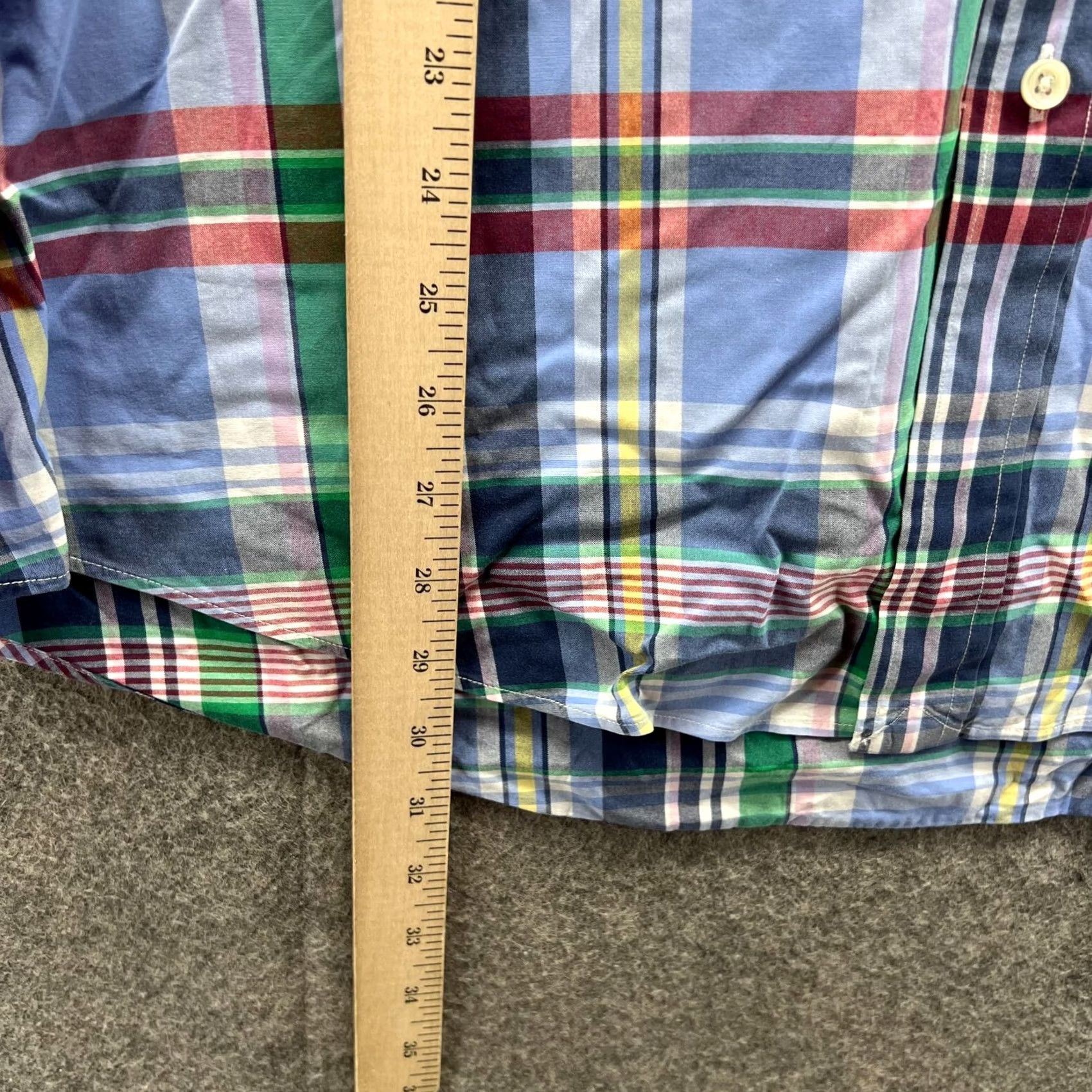 Polo Ralph Lauren Ralph Lauren Shirt Men Large Blue Plaid Button-Up Vintage Size US L / EU 52-54 / 3 - 3 Thumbnail