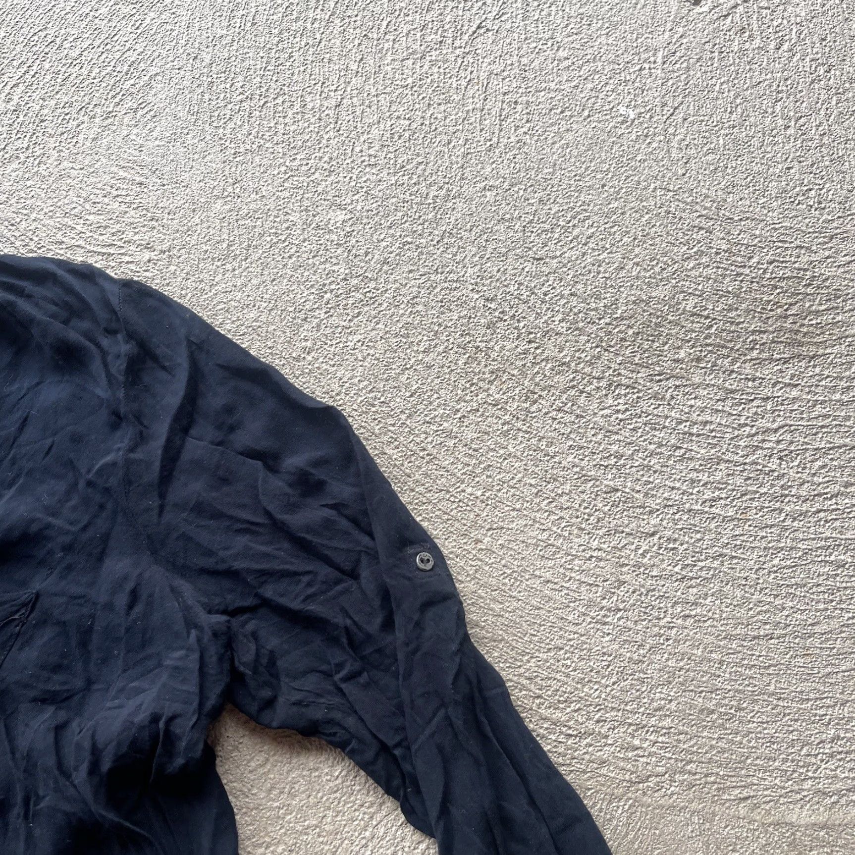 Helmut Lang Helmut Lang Shirt Womens P Black Button Up Long Sleeve V-Neck Roll Tab Preppy Basic Solid Size S / US 4 / IT 40 - 3 Thumbnail