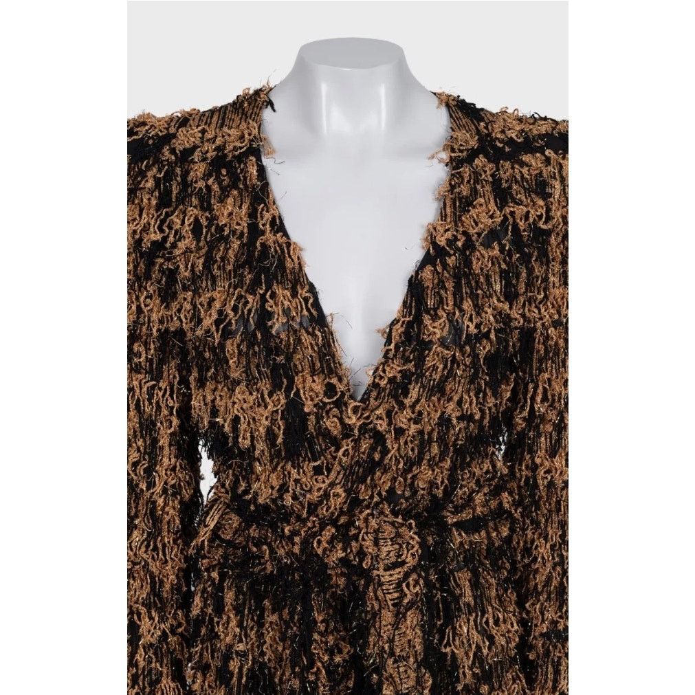 Balmain Balmain Long Black Cardigan with Luxurious Gold Fringe Sz.38 Size S / US 4 / IT 40 - 4 Thumbnail
