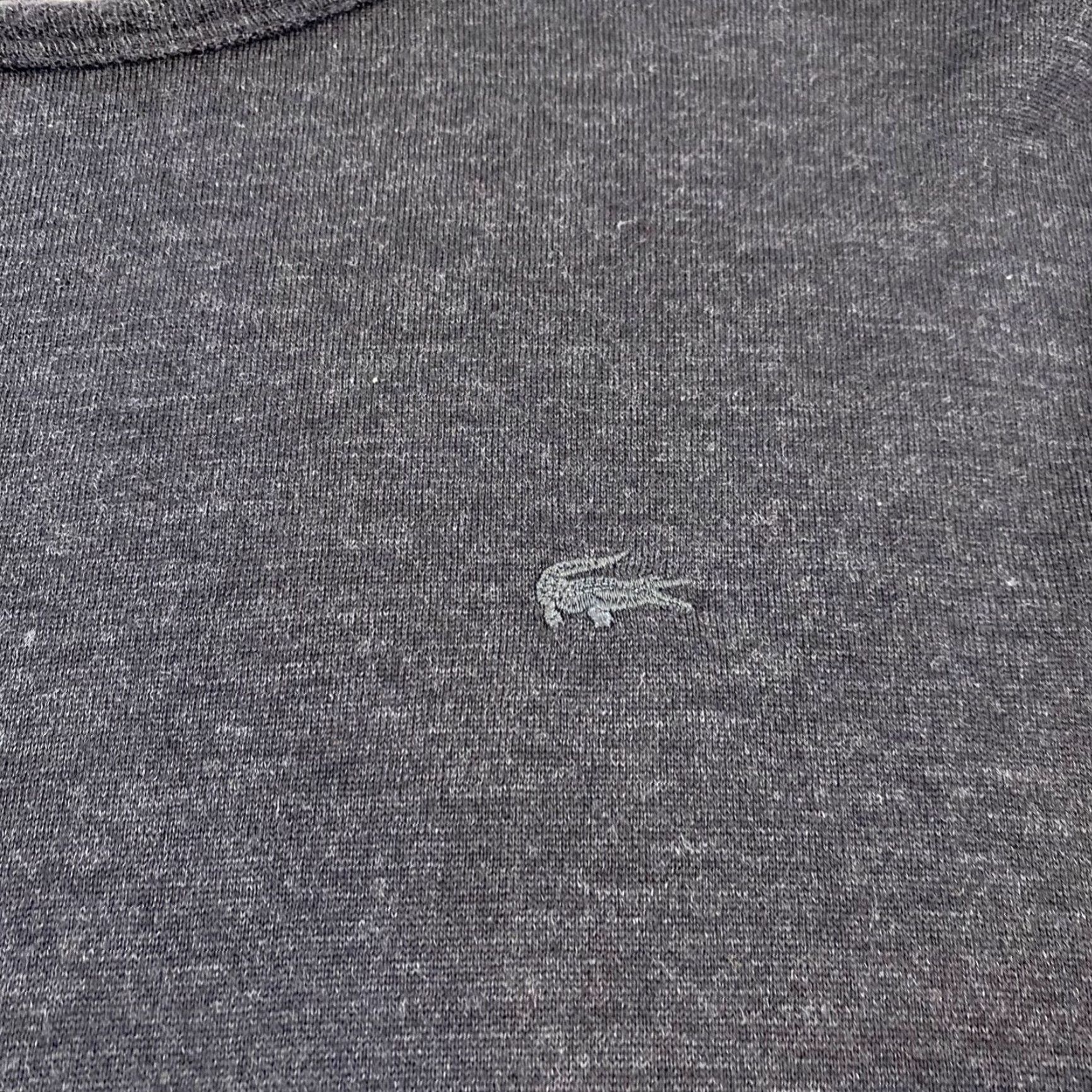 Lacoste LACOSTE Sweater Mens 2XL Charcoal Gray Wool Pullover Jumper Crew Knit Solid Logo Embroidered Size US XXL / EU 58 / 5 - 3 Thumbnail