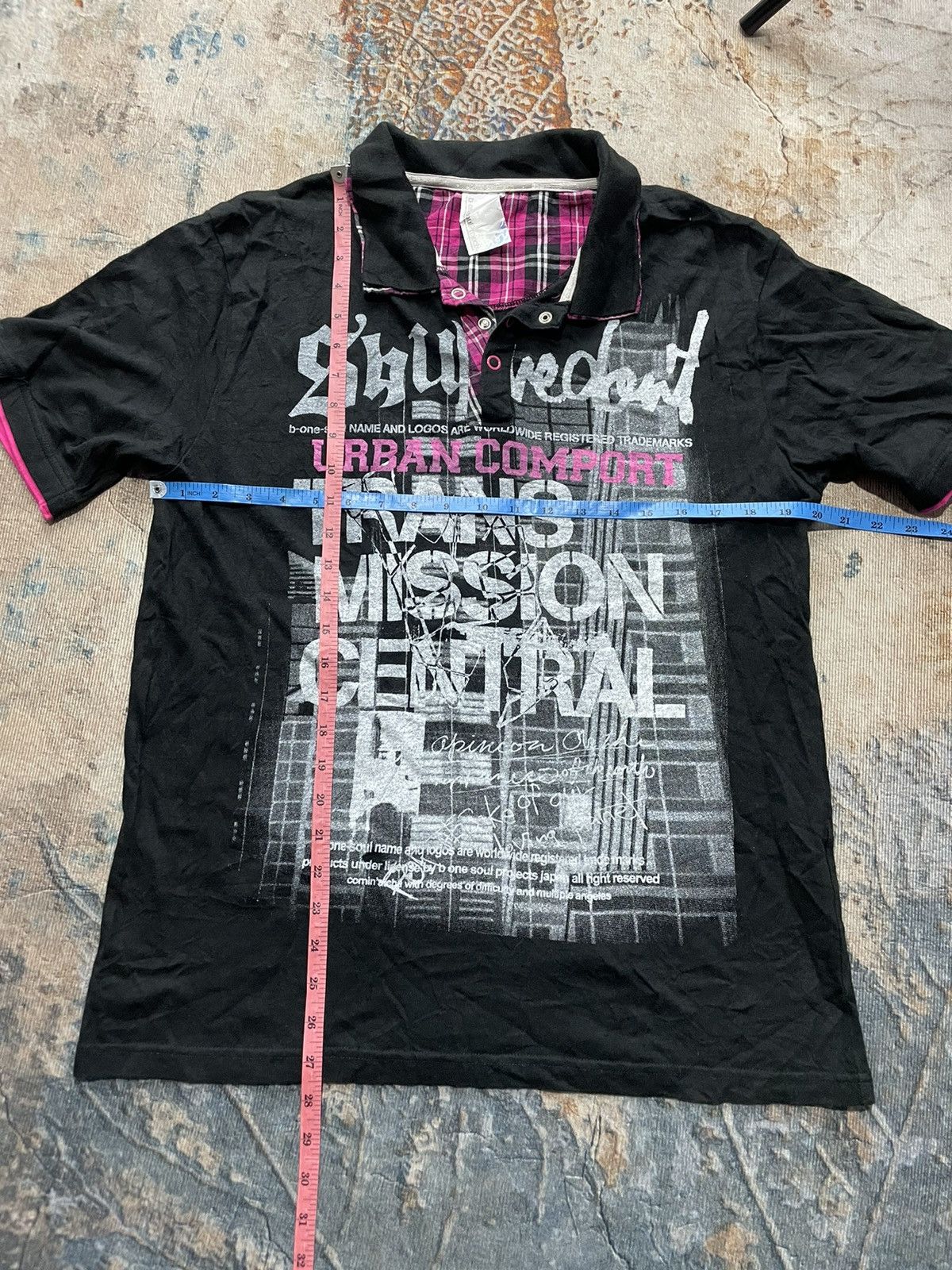 If Six Was Nine × Japanese Brand × Vintage DOUBLE LAYER Poem b-one soul Poloshirt Size US L / EU 52-54 / 3 - 7 Thumbnail
