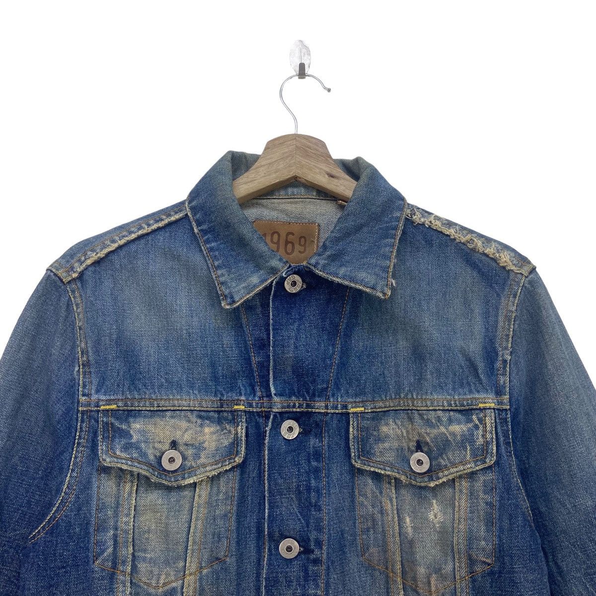 Gap × Vintage Made in Italy Gap Trucker Distressed Western Jacket Size US XS / EU 42 / 0 - 5 Thumbnail