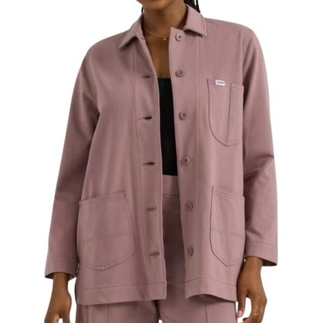 Lee Lee XL Dreamy Mauve Utility Jacket Button Front Chore Coat S Size XL / US 12-14 / IT 48-50 - 1 Thumbnail