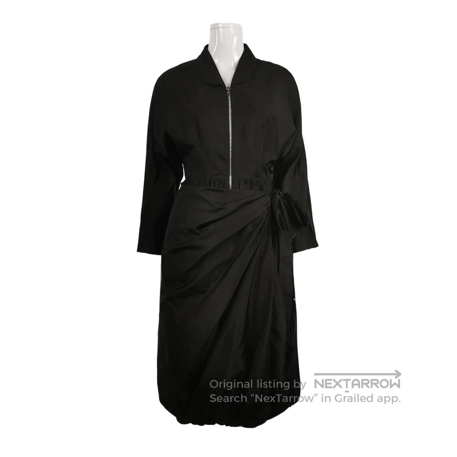 Prada Prada Black Silk Zip Dress for Women . Size S / US 4 / IT 40 - 1 Thumbnail