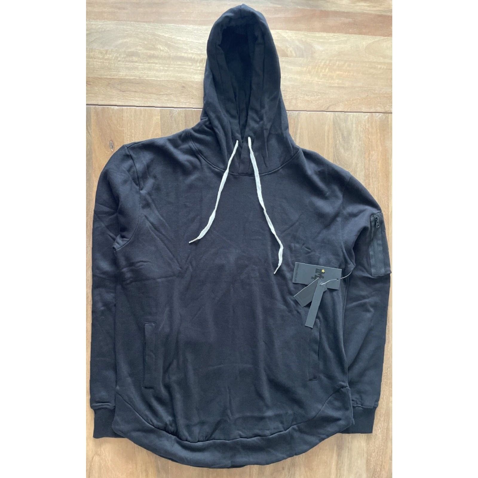 Vintage imperious Hoodie Mens XL Black Fleece Pockets Pullover Sweatshirt Size US XL / EU 56 / 4 - 2 Thumbnail
