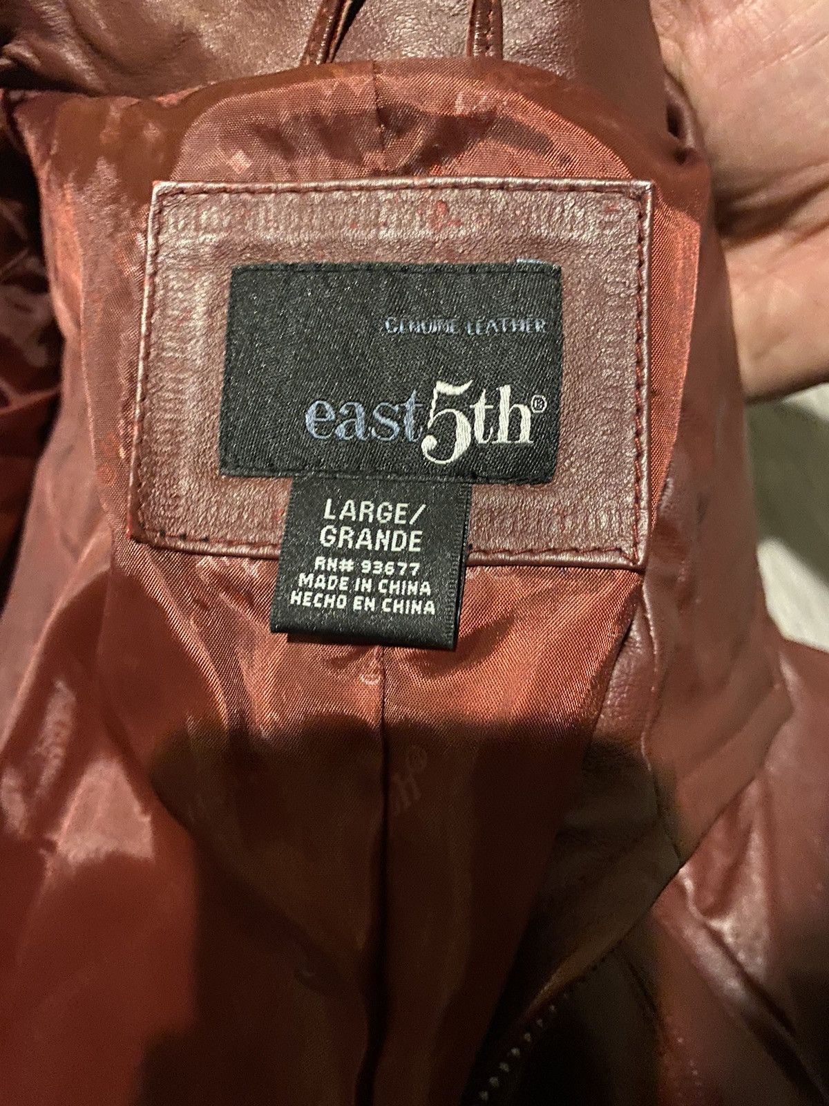 Vintage Leather jacket red Size L / US 10 / IT 46 - 3 Thumbnail