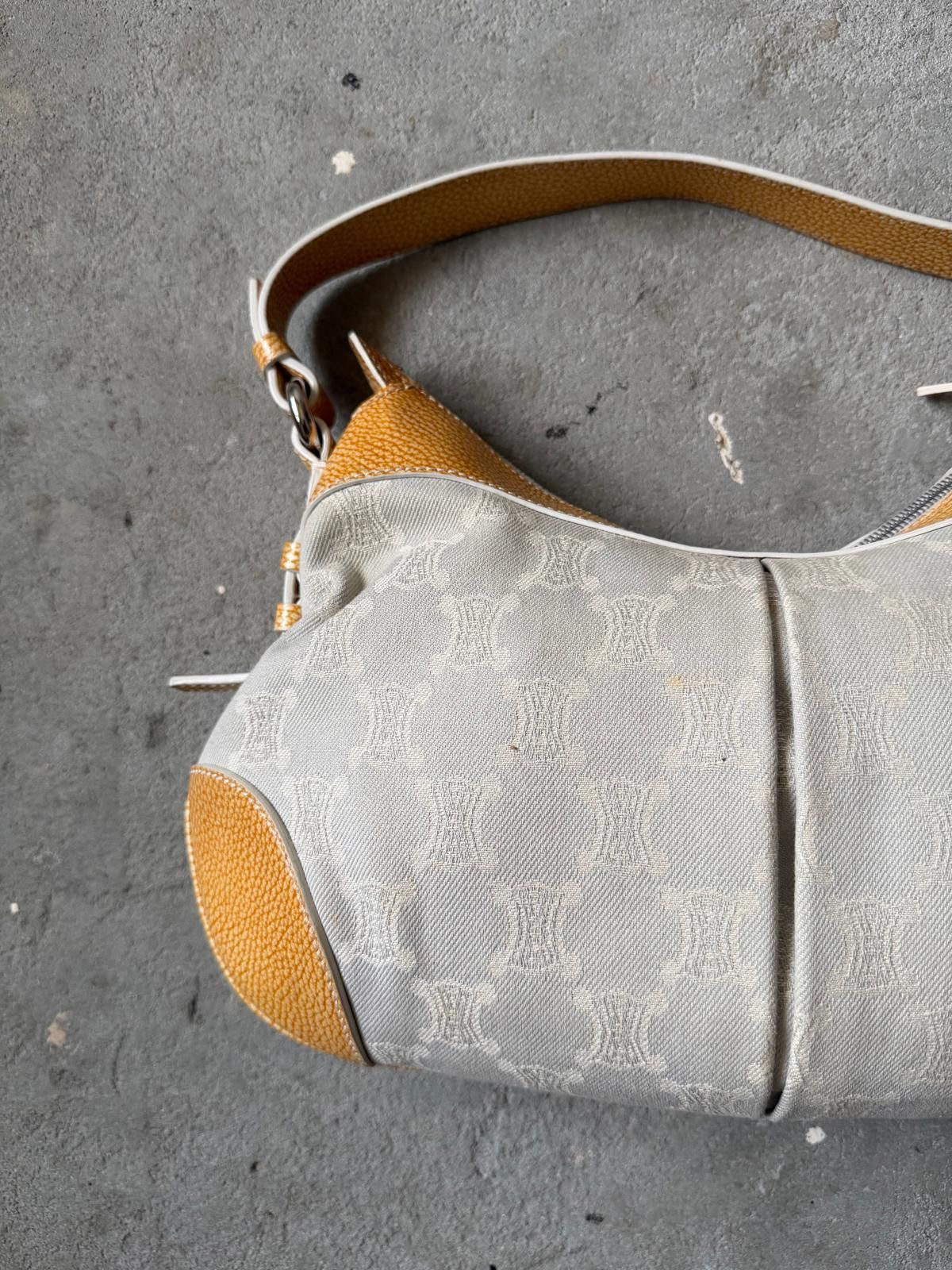 Celine Celine Triomphe Hobo Shoulder Bag Grey/Yellow Size ONE SIZE - 6 Thumbnail