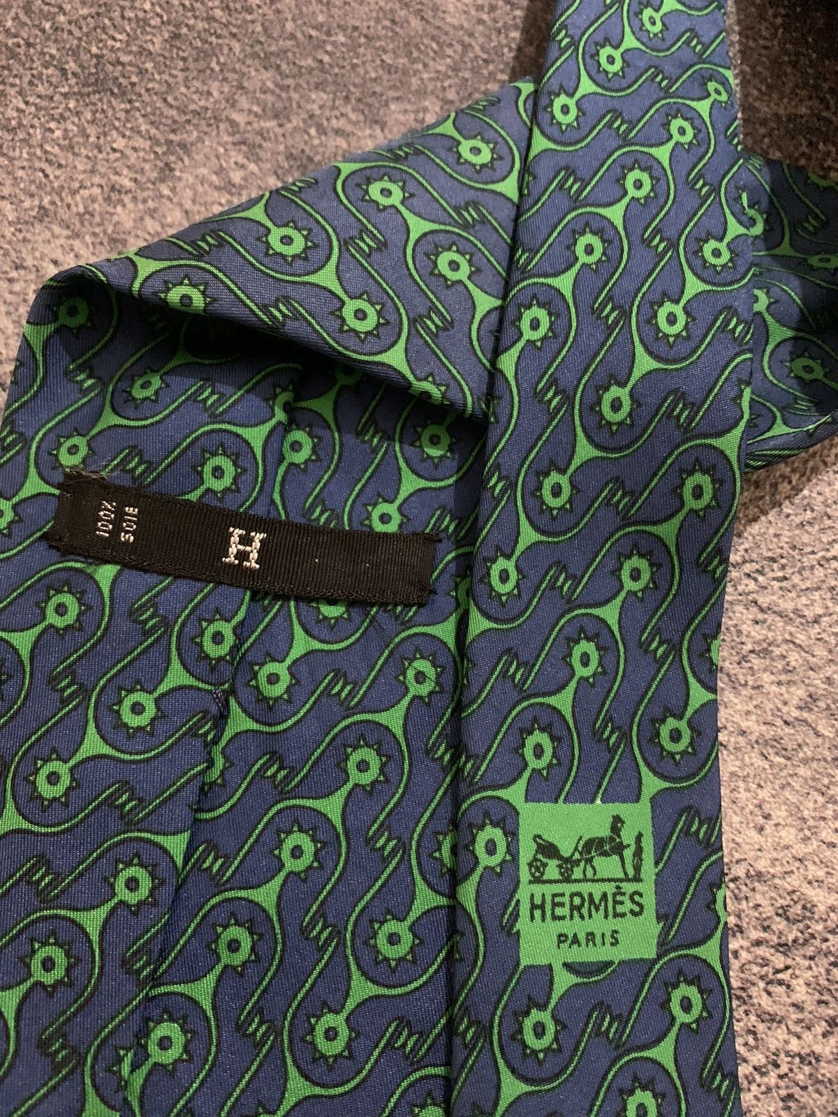 Hermes Hermes Paris Tartan Silk Tie Size ONE SIZE - 5 Thumbnail