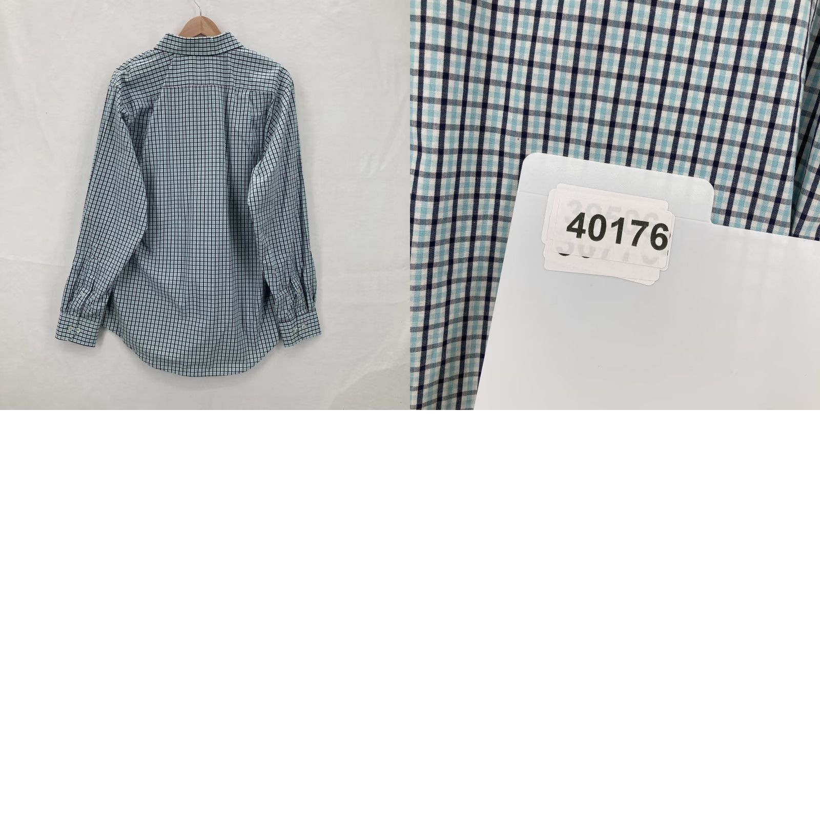 Izod Izod Shirt Mens Medium True Aqua Blue Plaid Button-Down Long Sleeve Casual NWT Size US M / EU 48-50 / 2 - 9 Thumbnail