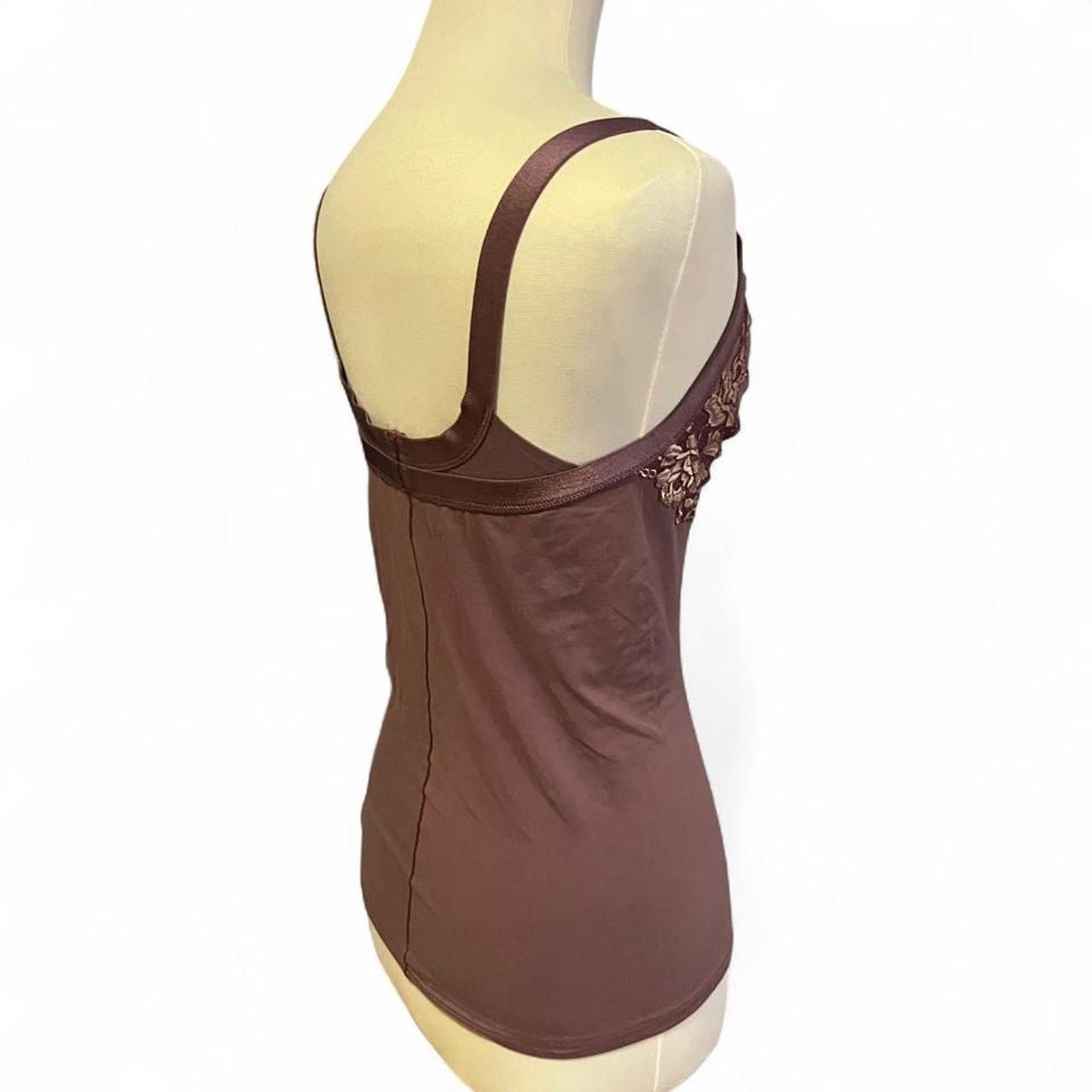 Other Vintage y2k fairy brown lace cami top with floral embroidery Size S / US 4 / IT 40 - 6 Thumbnail