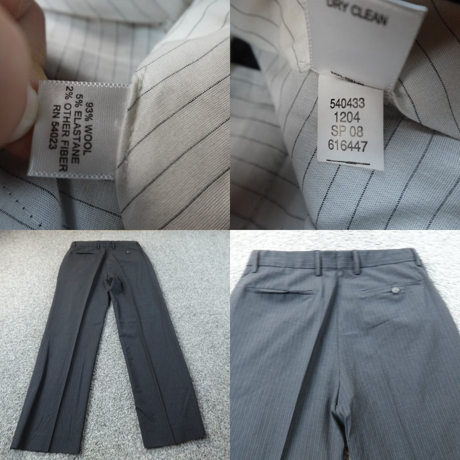 Banana Republic Banana Republic Pants Mens 33X32 Gray Wool Chino Trouser Dress Slacks Stretch Size US 33 - 8 Thumbnail