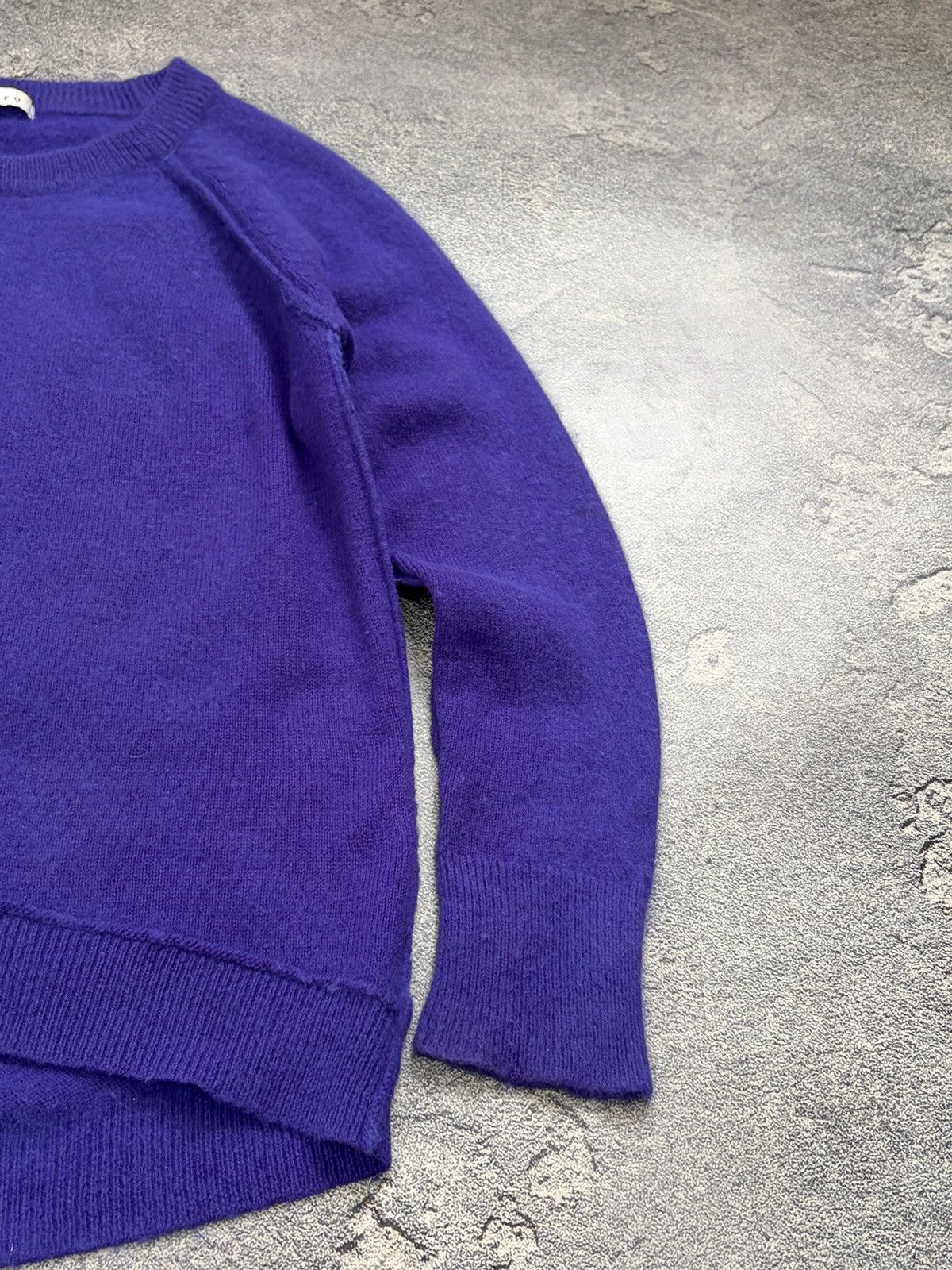 Sandro Sandro Paris Electric Purple Angora Fuzzy Knit Sweater Sz 3 Size US L / EU 52-54 / 3 - 8 Thumbnail