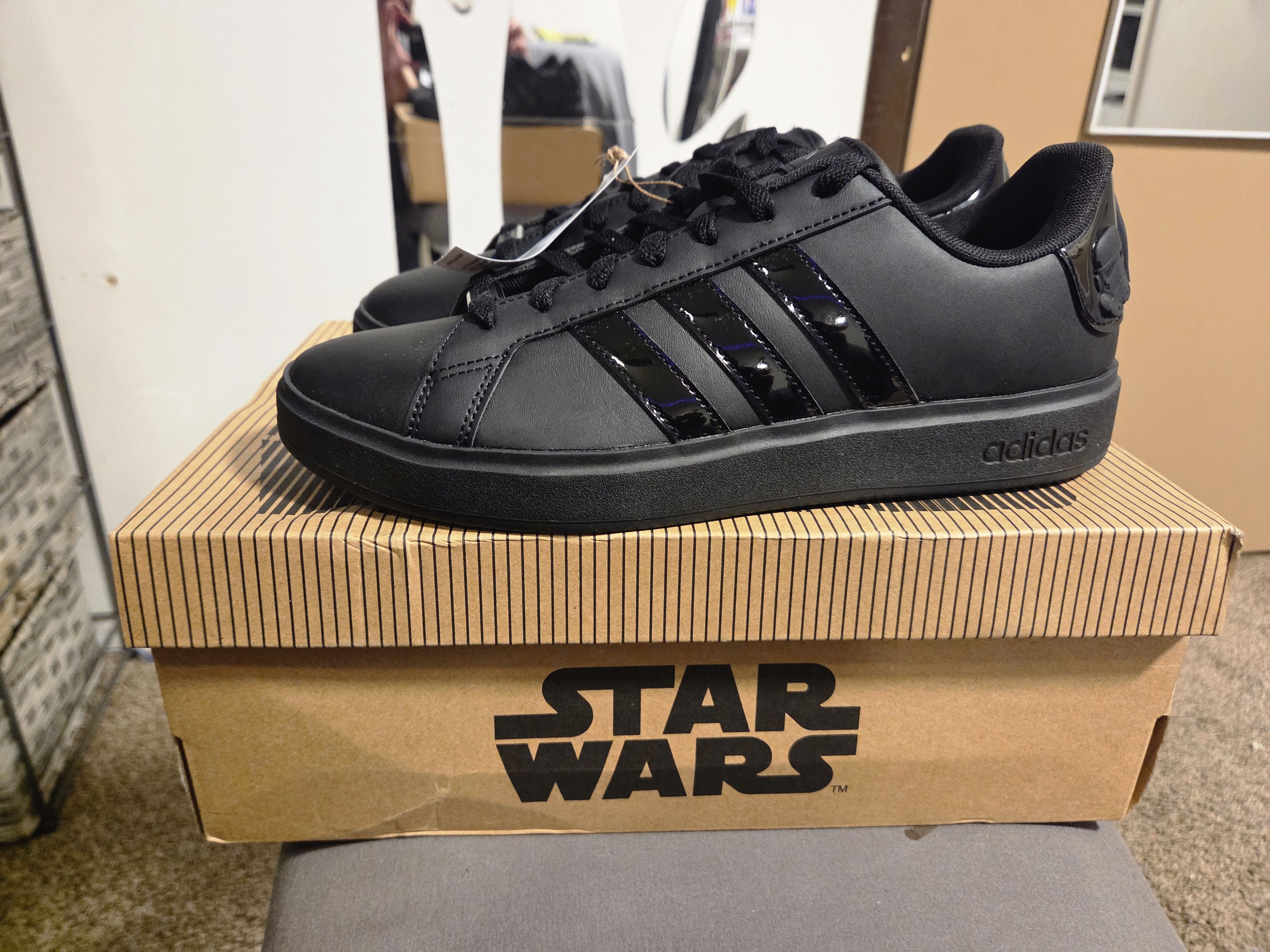 Adidas × Star Wars Adidas Star Wars Grand Court Black Size US 8.5 / EU 41-42 - 5 Thumbnail