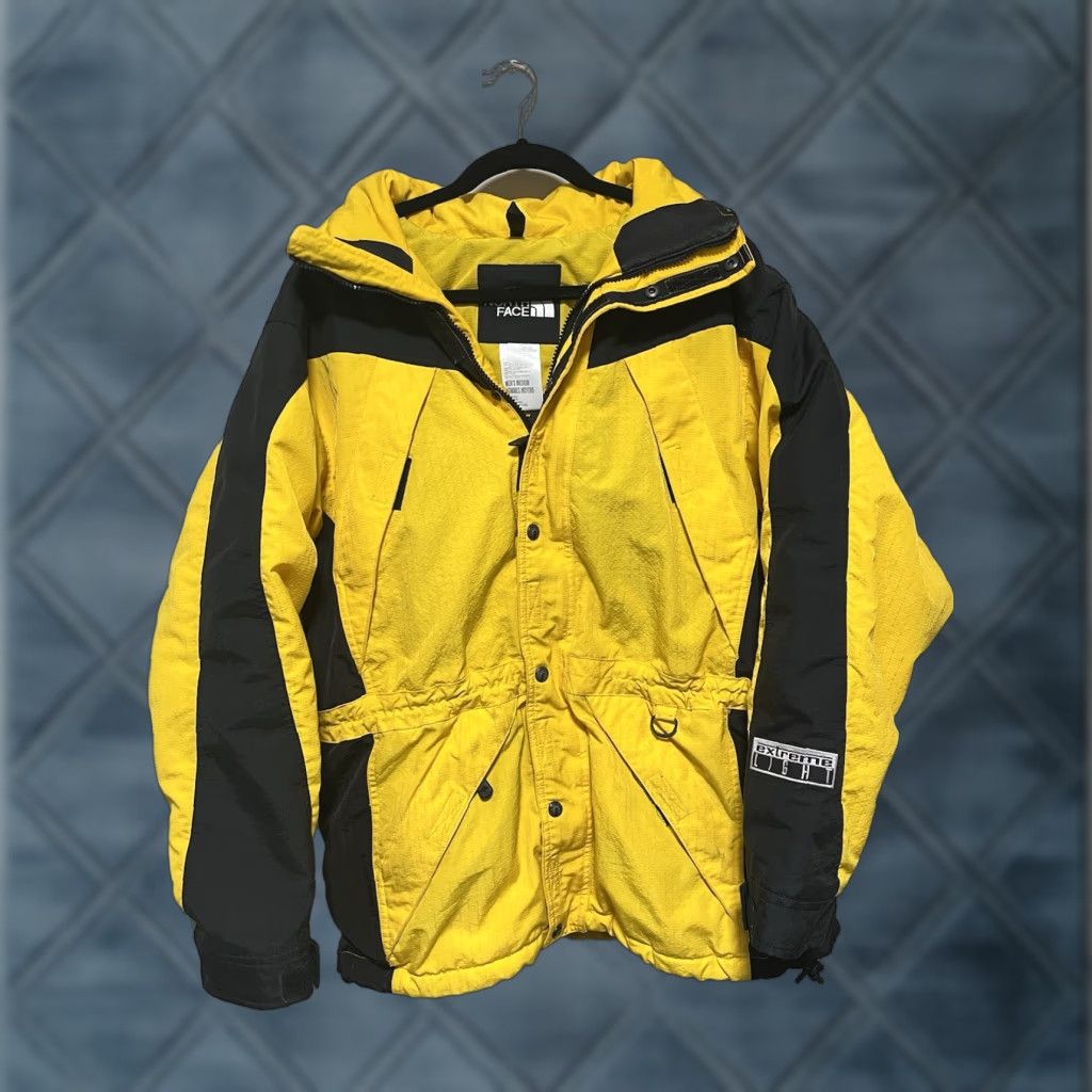 The North Face VINTAGE The North Face Jacket Mens M Yellow Parka 90s Hooded Full Zip Winter Size US M / EU 48-50 / 2 - 1 Thumbnail