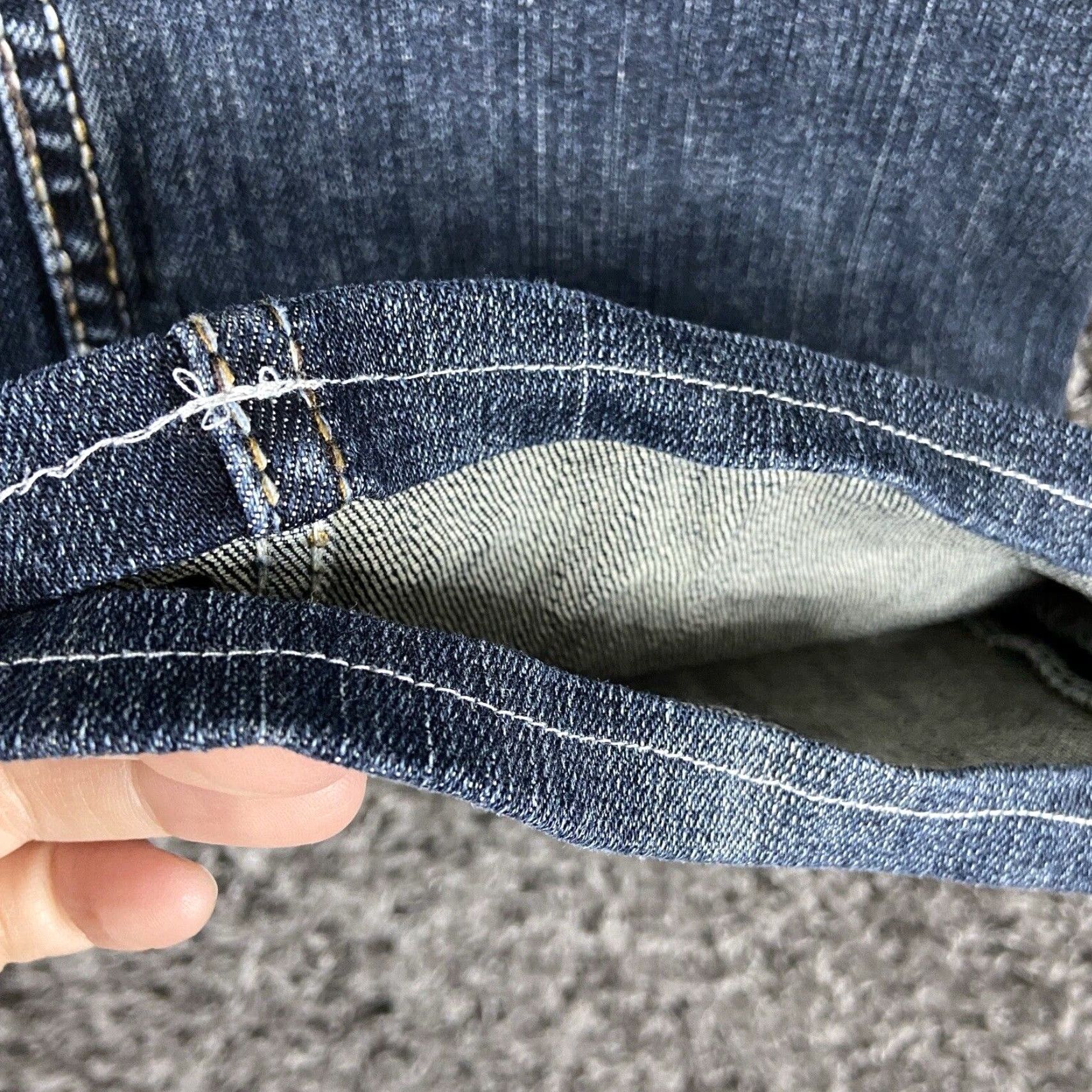 CO VINTAGE Cowboy Tuff Co Dark Don’t Fence Me In Jeans Women’s 32 Blue Bootcut Womens 32 Jeans Size 24" / US 00 / IT 34 - 7 Thumbnail